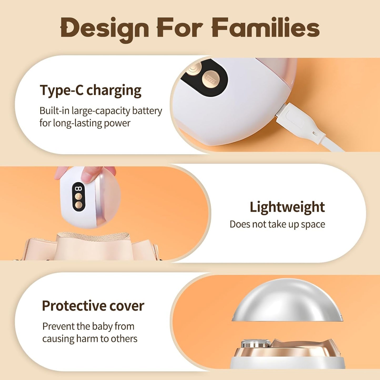 Electric Nail Clippers, Upgraded 3 in 1 Electric Toenail Clippers for Seniors with 3 Speed Levels, Polishing Automatic Toenail Clippers with Light for Men/Seniors/Adult (White)