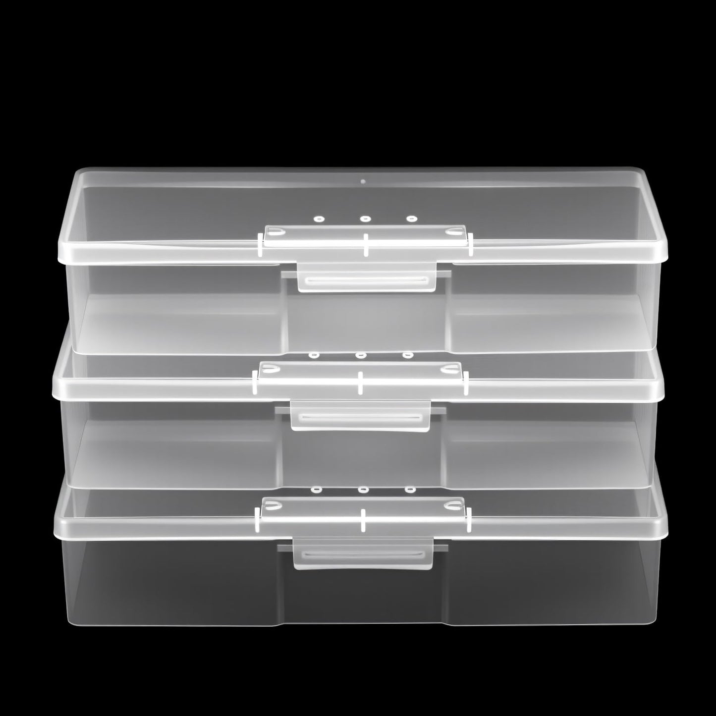 Lemecima 12Pcs Clear Manicure Tool Box, Personal Nail Box Storage Case for Organizing, Plastic Nail Tool Box for Manicure Pedicure Kit