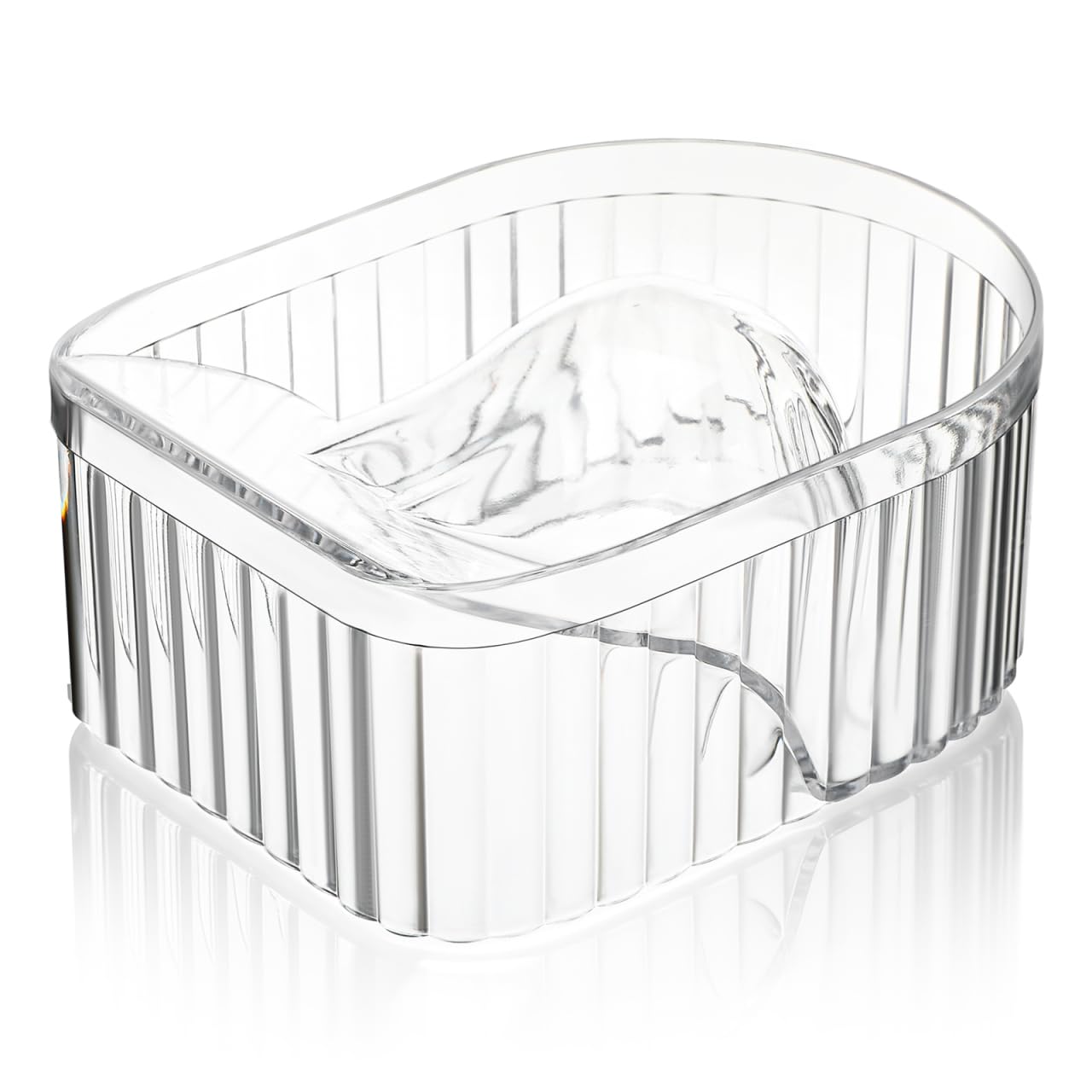 FOMIYES Nail Soaking Bowl: Acrylic Manicure Tray for Softening Cuticles & Removing, Stylish Design for Home Salon Use for Home Nail Salon Supplies Polishing Remover Treatment
