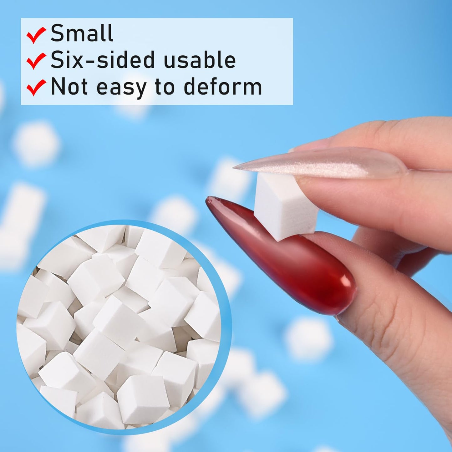 300PCS Soft Sponges for Ombre Nail Art With 2PCS Grabbing Pen - Gradient and Manicure Accessories, Professional Supplies for Brush and Nail Art