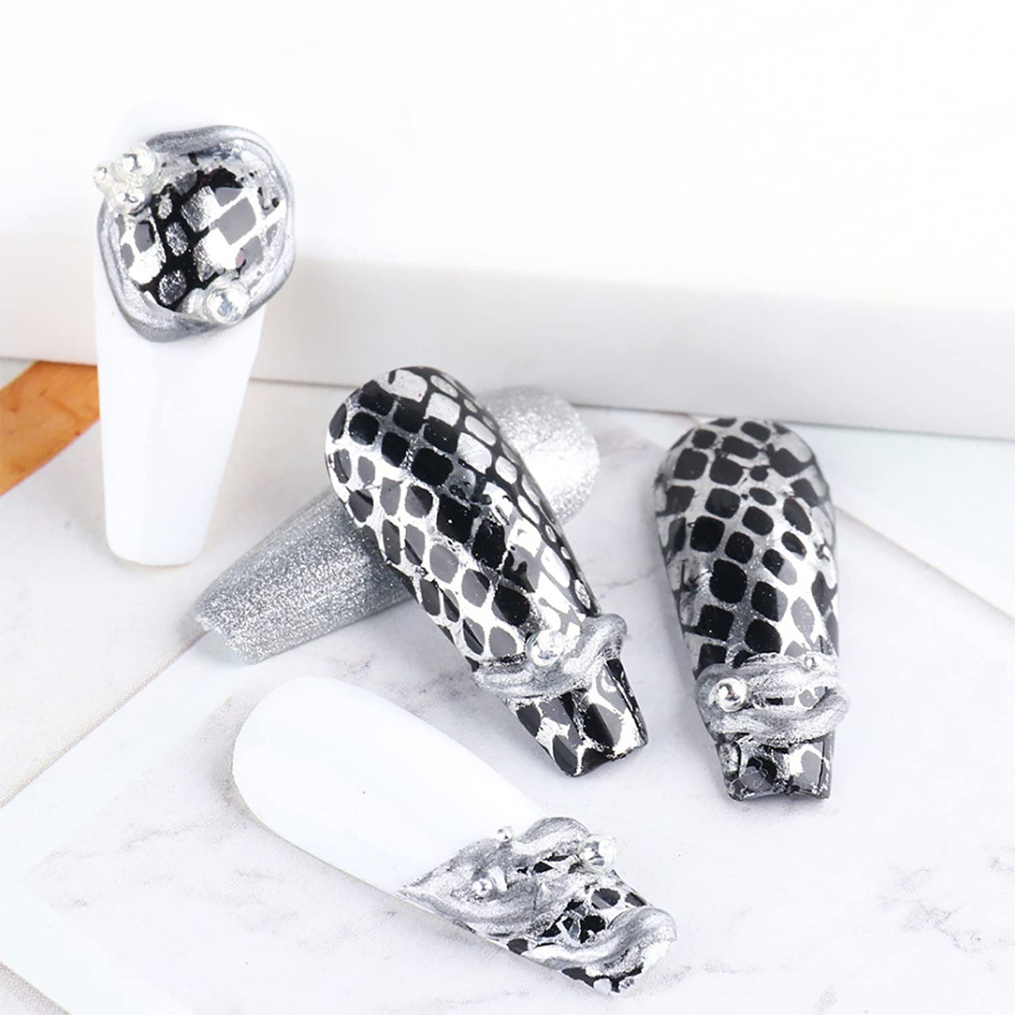 Holographic Leopard Print Decals, Starry Sky Foil Stickers, Nail Transfer Glue, Decorations