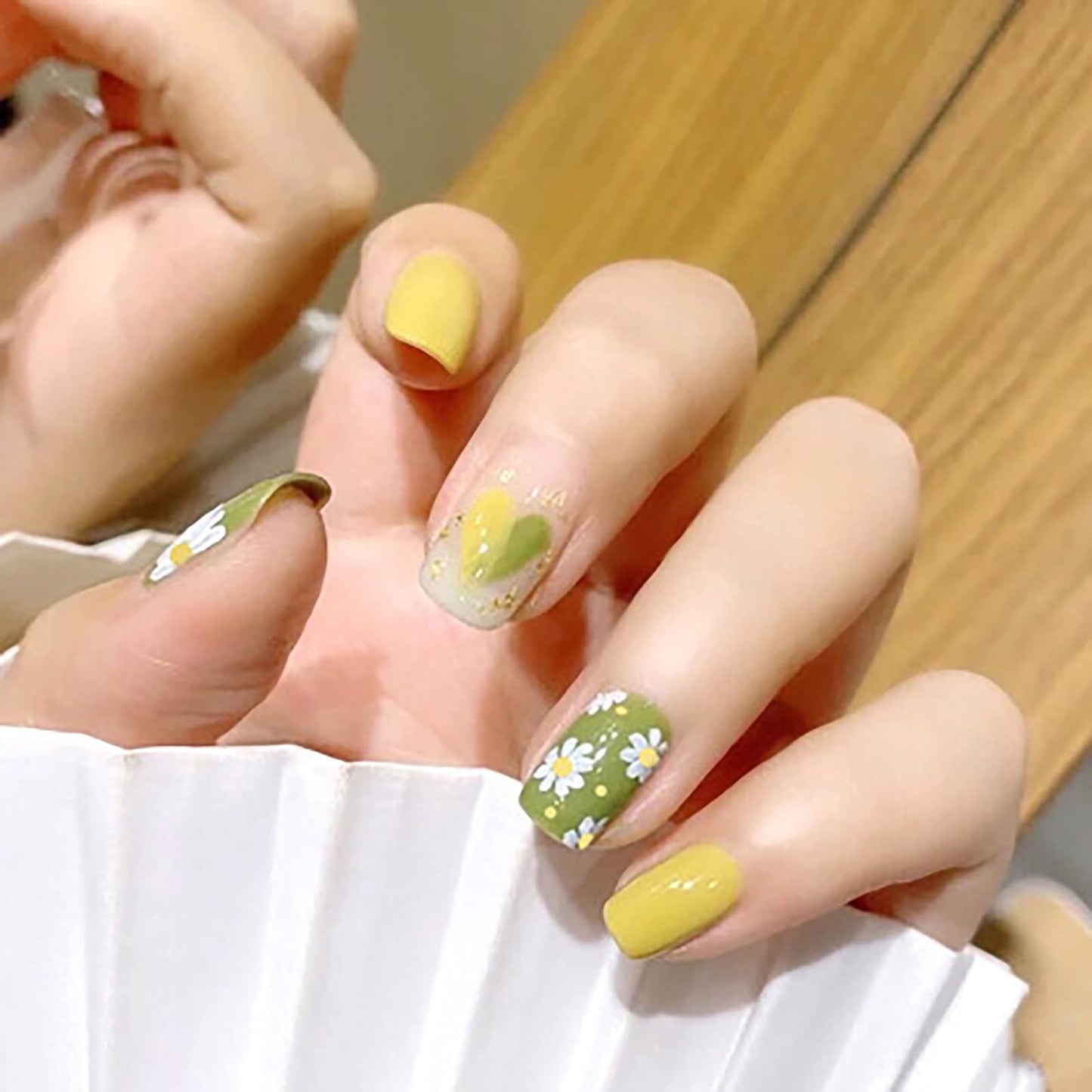 500Pcs Medium Square Nail Tips Full Cover Acrylic False Nails with Case for DIY Nail Art, 10 Sizes (Natural)