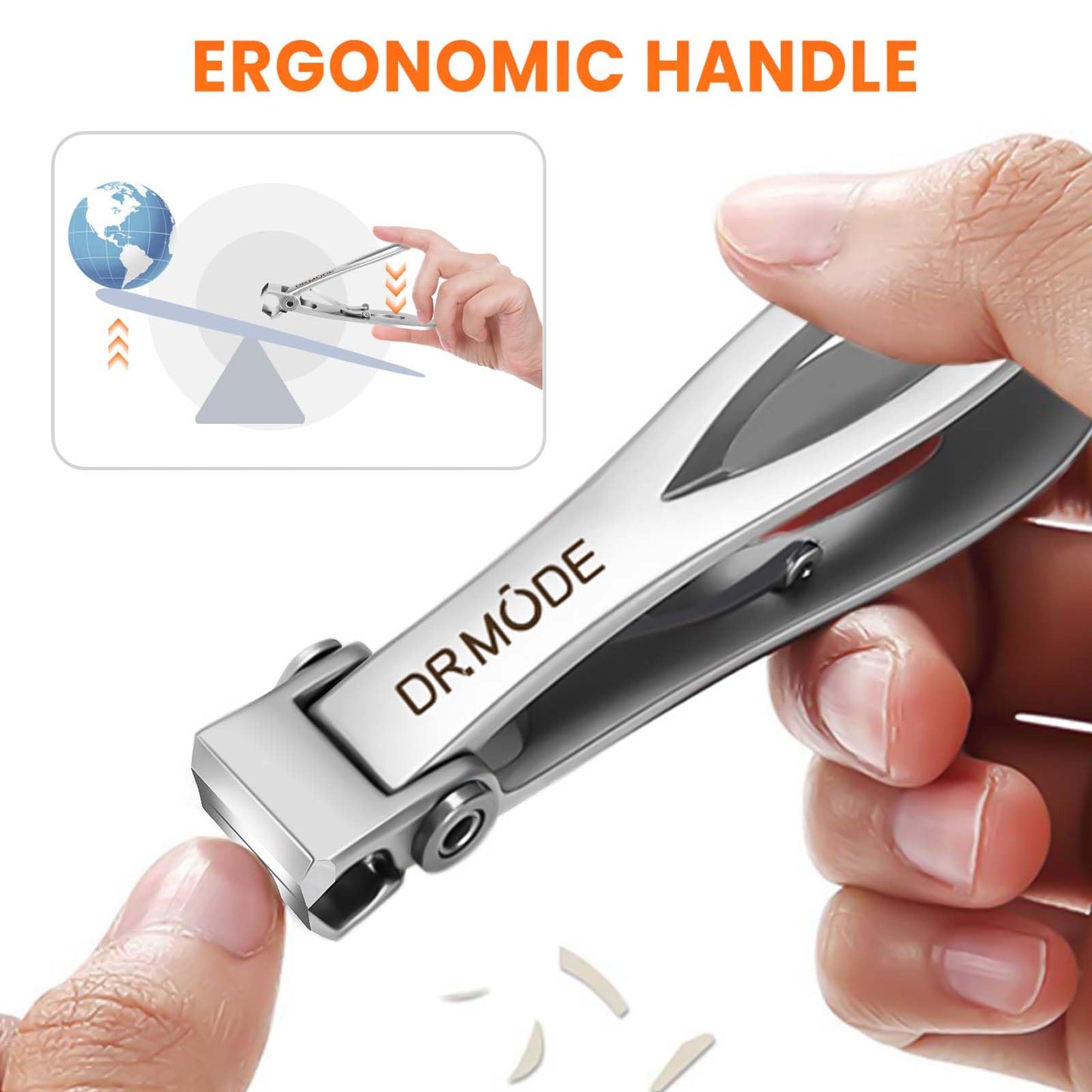 Straight Nail Clippers for Thick Nails, Heavy Duty Large Toenail Clippers for Seniors with 17mm Wide Jaw Opening, Ultra Sharp Stainless Steel Toe Nail Clippers Cutter for Men with File