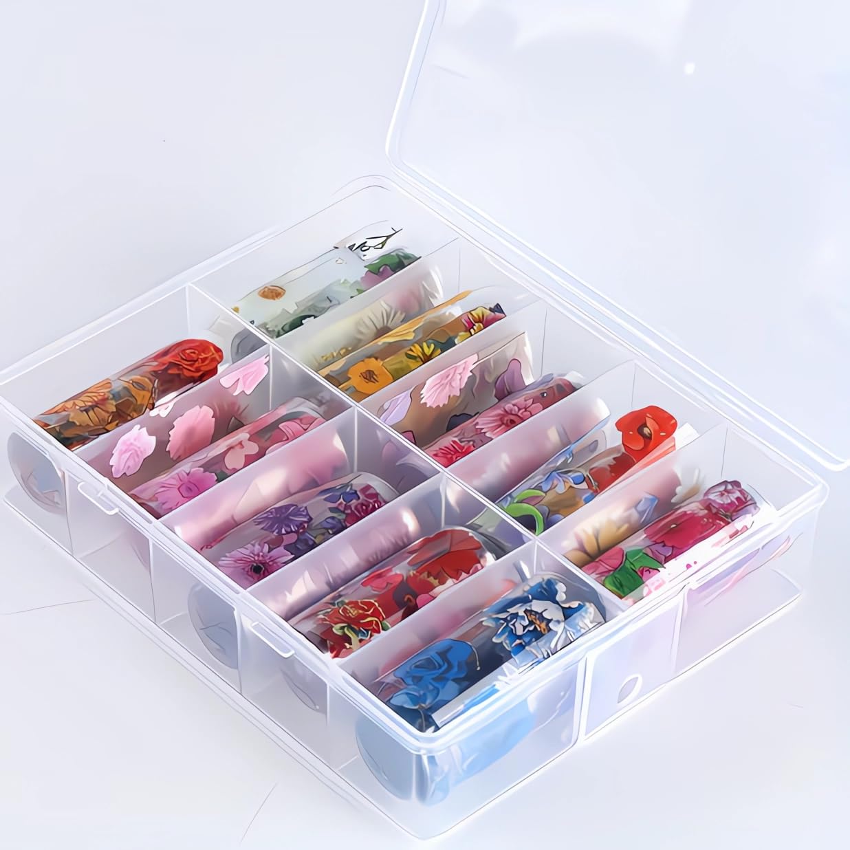 Floral Nail Foils Transfer Nail Art Flower Nail Stickers Spring Summer Foil Nail Art Supplies 10 Rolls Sunflower Rose Daisy Nails Foil Transfer Stickers Starry Sky Paper Manicure Accessories for Women