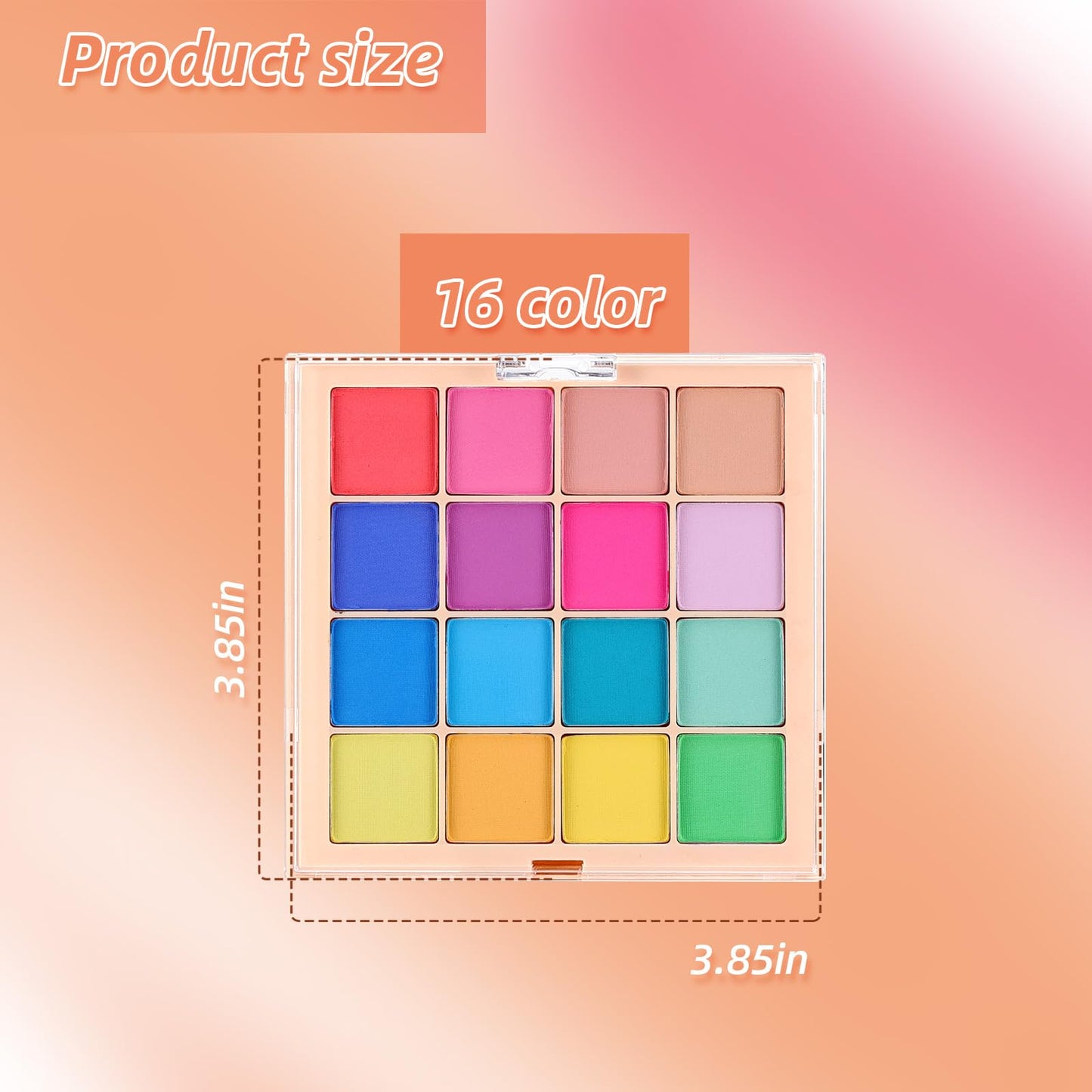 Nail Pigment Powder Palette Set, 16 Bright Colors Ombre Nail Powder Palette French Aura Nails Ombre Nail Brush Nail Long-lasting Manicure Art DIY Accessories (07)