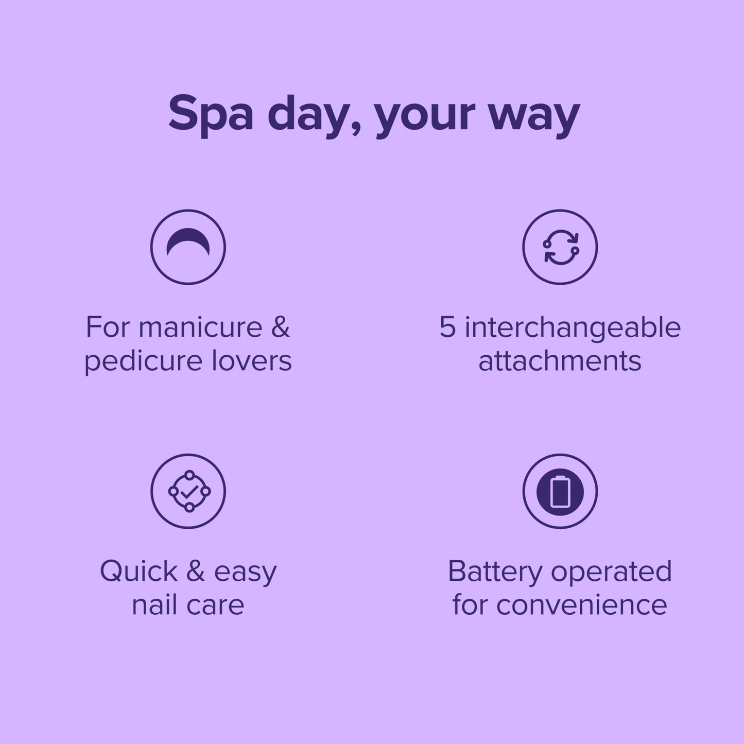 Plum Beauty Complete Nail Care System – 5-in-1 Professional Electric Manicure & Pedicure Kit with Interchangeable Attachments for Shaping, Buffing, and Cuticle Care