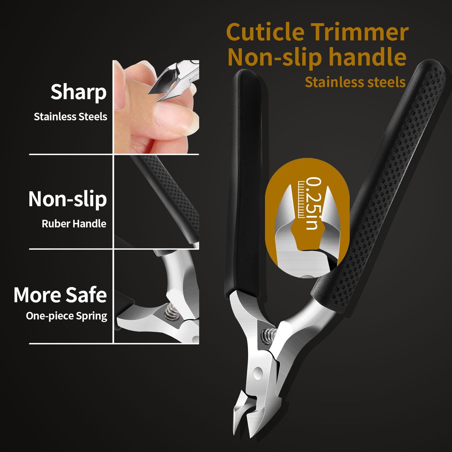 EBEWANLI Thick Toenail Clippers for Seniors Thick Toenails or Ingrown Nails, Curved Blade Heavy Duty Toenail Clippers Cutter, Sharp Nail Nippers Cuticle Trimmer, Large Toe Nail Clippers for Men, Women