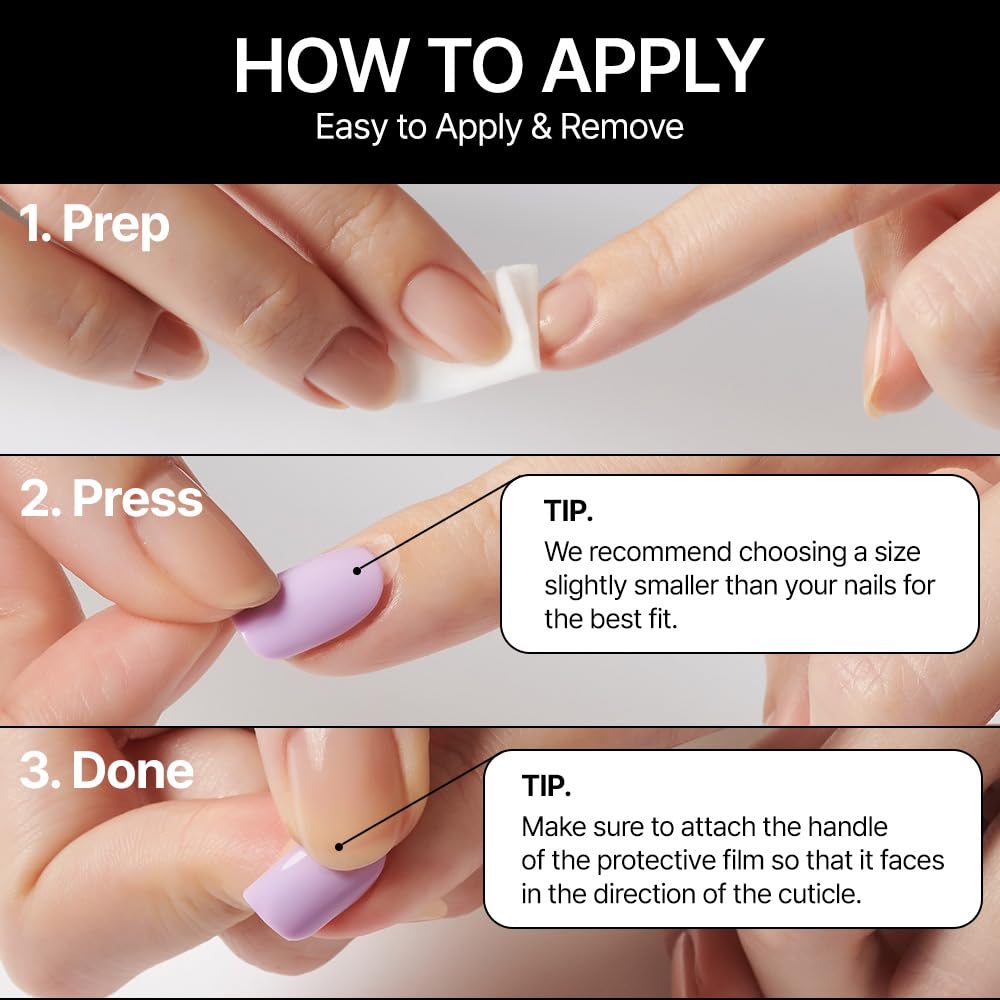 MUZMAK Reusable NJeans Press on Nails | 36 Fake Nails Kit with Toe Shoes Coffin Designs | Glue On Nails for Women Gift with K-POP Style