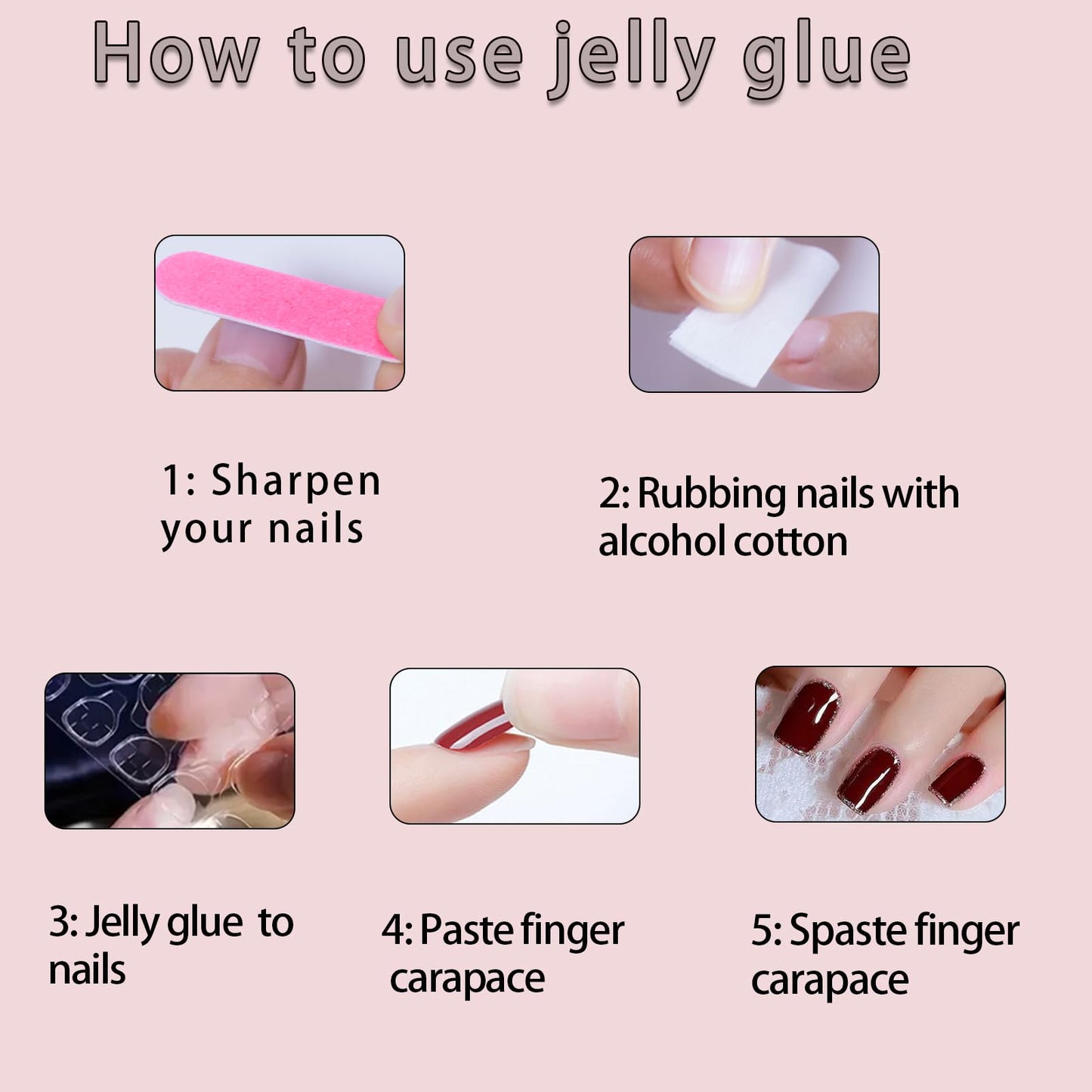 Press On Nails Short, Acrylic Nails Press on, Short Square Press on Nails Fake Nails Glossy False Nails with Flowers French Tip Nails Press ons Designs Artificial Nails Stick on Nails for Women 24Pcs