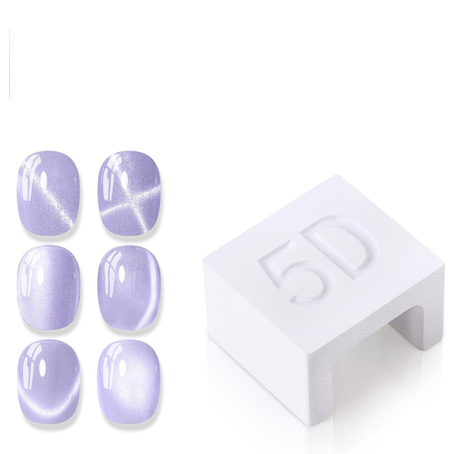 SAVILAND One-Step Cat Eye Magnet: Powerful 5D Nail Magnet Multifunctional White Cateye Magnet for Nails with Round Magnetic Bead for Wide Glass Bead French Cat Eye Effect DIY Nail Art Home