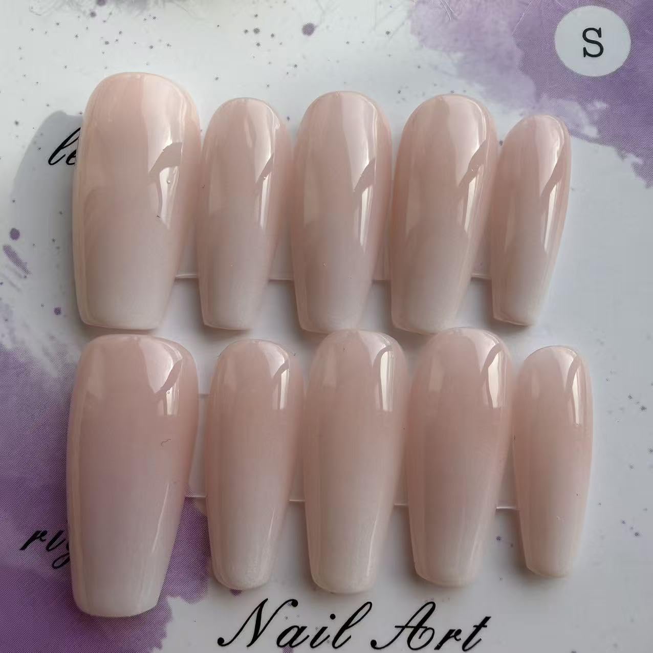 Handmade Wearing Armor Light Pink Gradient High end Style Atmosphere Nail Patch Small Size