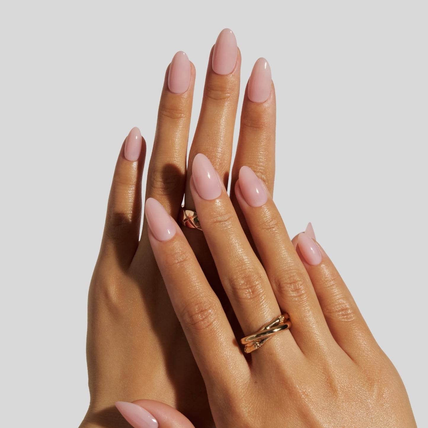 LAMIMOSA 32Pcs Milky Nude Pink Press On Nails Short Almond – Soft Gel Jelly Pink Fake Nails in 16 Sizes, Nuetral Glue on Nail kit, Spring Nails, JELLY PINK ALMOND