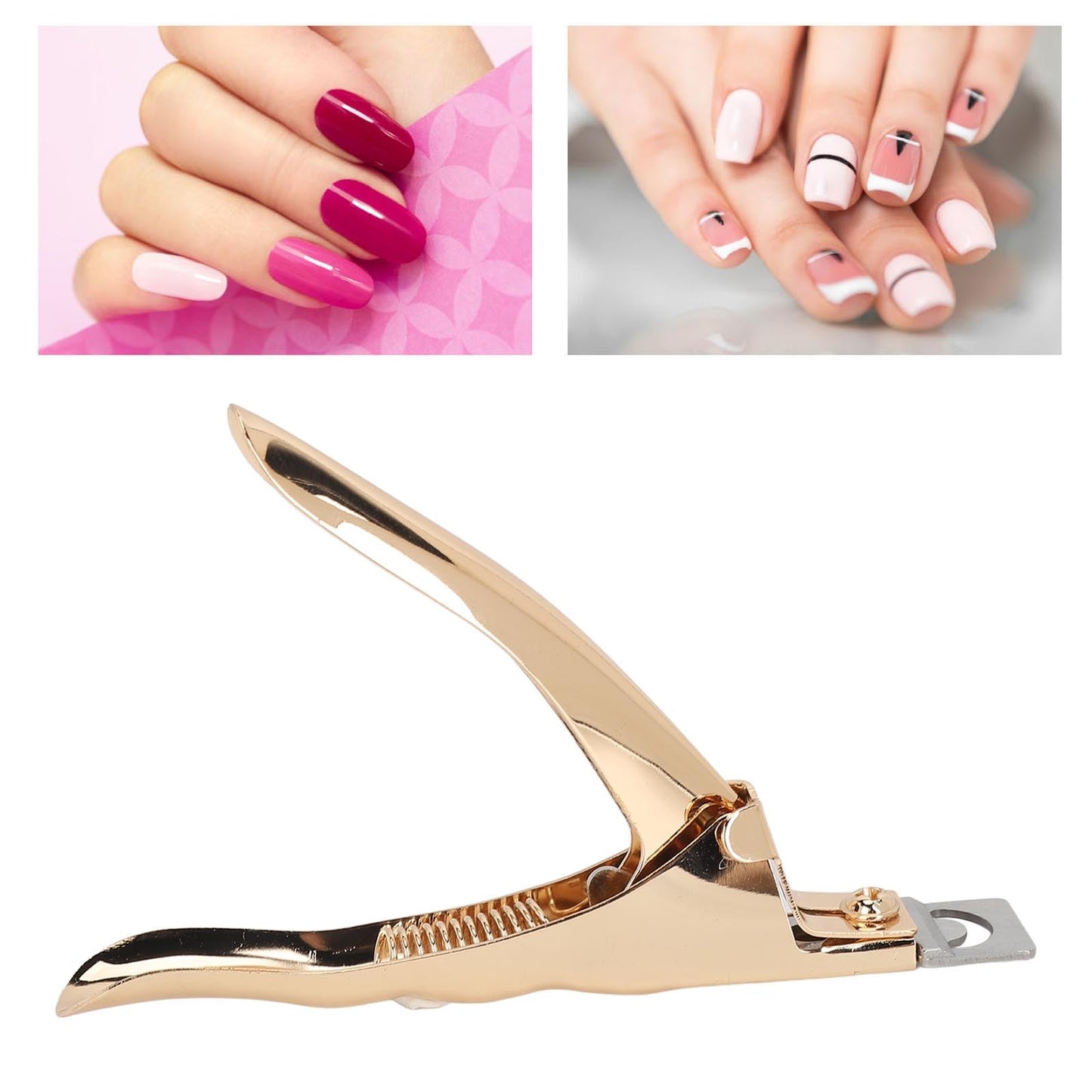 Nail Tip Cutter, U Shape Design, Stainless Steel Nail Scissors for Fake Nail Trimming, Extension Nail Shaping, French Nail DIY, Portable Groomer for Beauty Salon and Home Use.