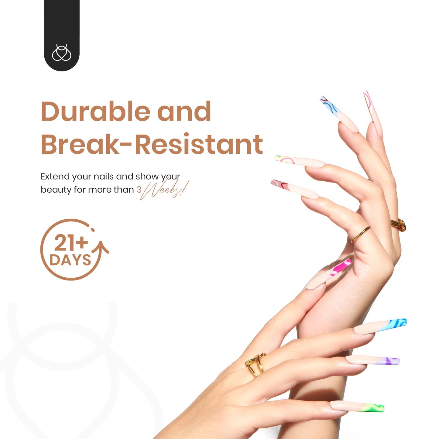 Beetles Gel Nail Tips, 500Pcs Pre-shaped Long Square Gelly Clear Press on Nail Tips Full Cover Acrylic False Nails Extensions Soak Off for Art Women Gifts