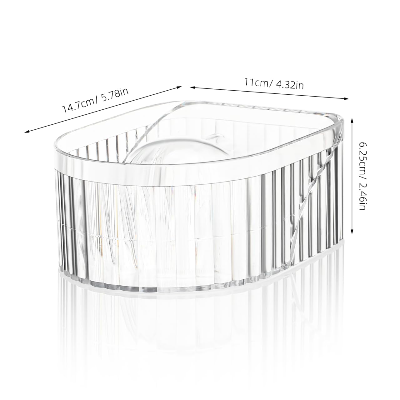 FOMIYES Nail Soaking Bowl: Acrylic Manicure Tray for Softening Cuticles & Removing, Stylish Design for Home Salon Use for Home Nail Salon Supplies Polishing Remover Treatment
