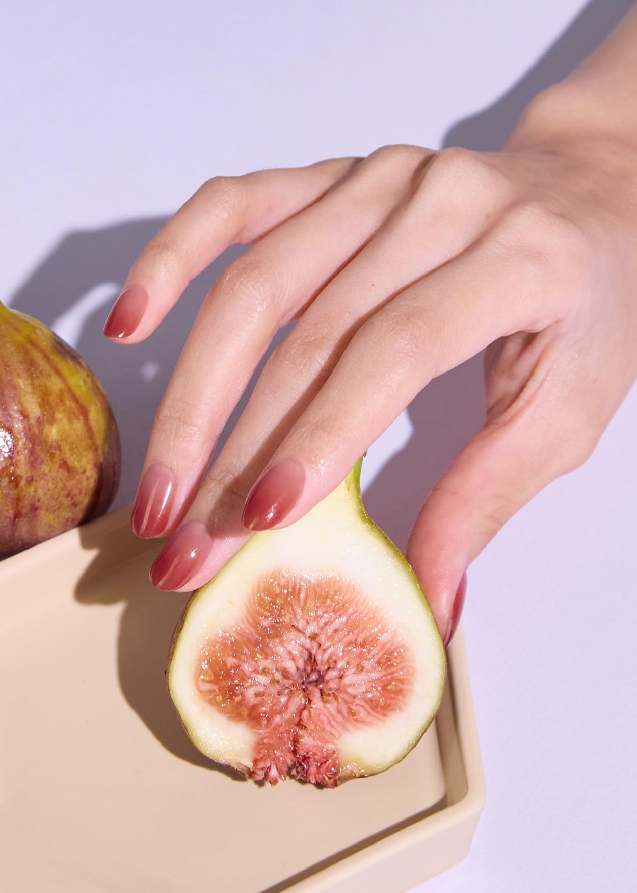 ohora Semi Cured Gel Nail Set of 2 (N Bare Apricot & N Fig Jam) - Professional Salon-Quality Nail Care
