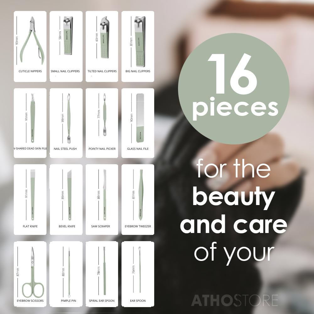 Juego de cortaúñas, kit de manicura y pedicura, kit de cuidado de uñas, cortaúñas para adultos, kit de cuidado de uñas para Hombres, kit de cuidado de uñas, kit de uñas de viaje, manicura Profesional