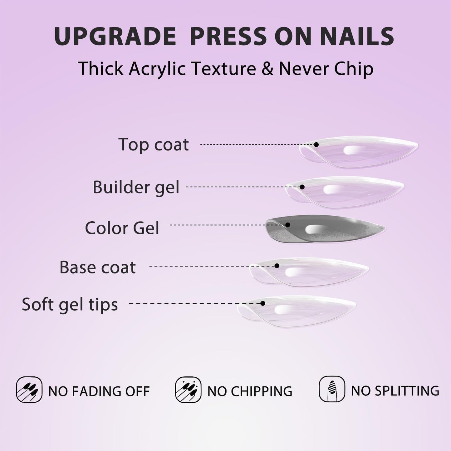 KQueenest Beige White Press on Nails Short Almond, 30 Pcs Thick Fake Nails Short Stiletto, Solid Color Acrylic Nails Press on, Natural Almond Nails Glue on, Reusable Stick on Nails For Women