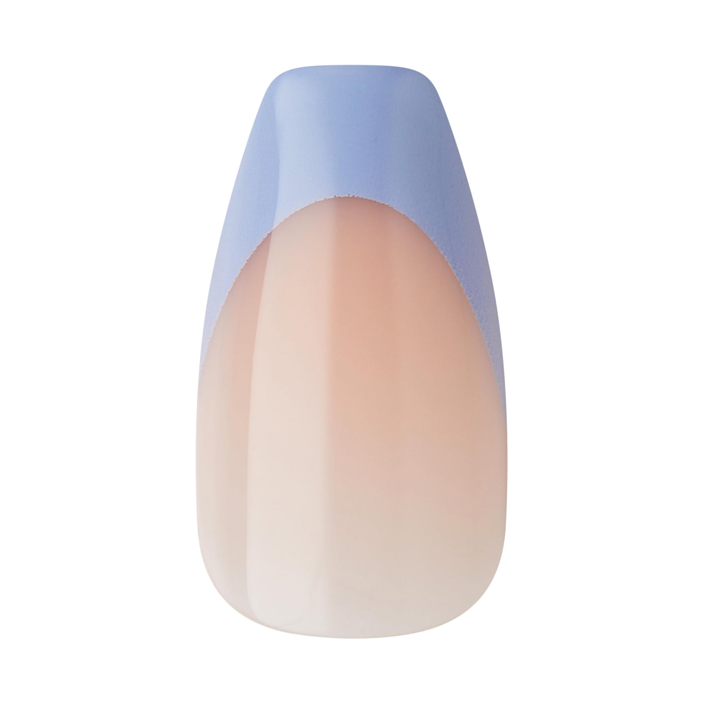 KISS Majestic, Press-On Nails, 2G Glue included, 'The Queen', Light Blue, Medium Size, Coffin Shape, Includes 30 Nails, 2 Manicure Stick, 1 Mini File, 2 Prep. Pad, 2 Adhesive Tabs, Instruction Sheet
