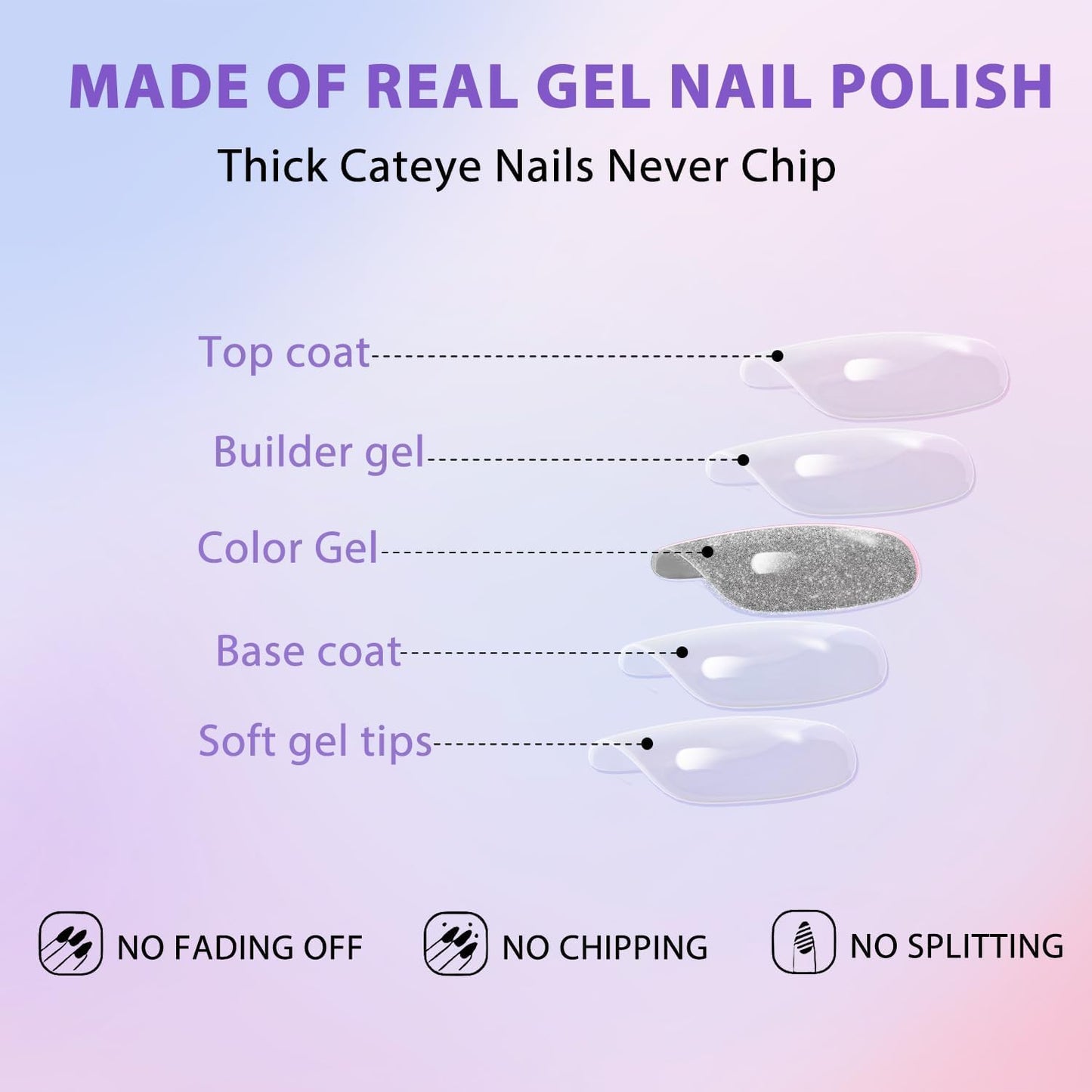 KQueenest Cat Eye Nude Pink Press on Nails Short Square, 30 Pcs Thick Glitter Fake Nails Press ons, Sparkle Bling Acrylic Nails Glue on Short, Shiny Cute False Nails for Women Manicure