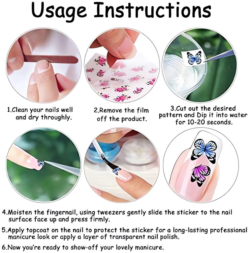 5D Embossed Nail Stickers Shell Light Butterfly Nail Decals 1PCS Butterfly Nail Art Stickers Decals Bronzing Blue Design Spring Summer Manicure Accessories for Women DIY Nail Art Decorations