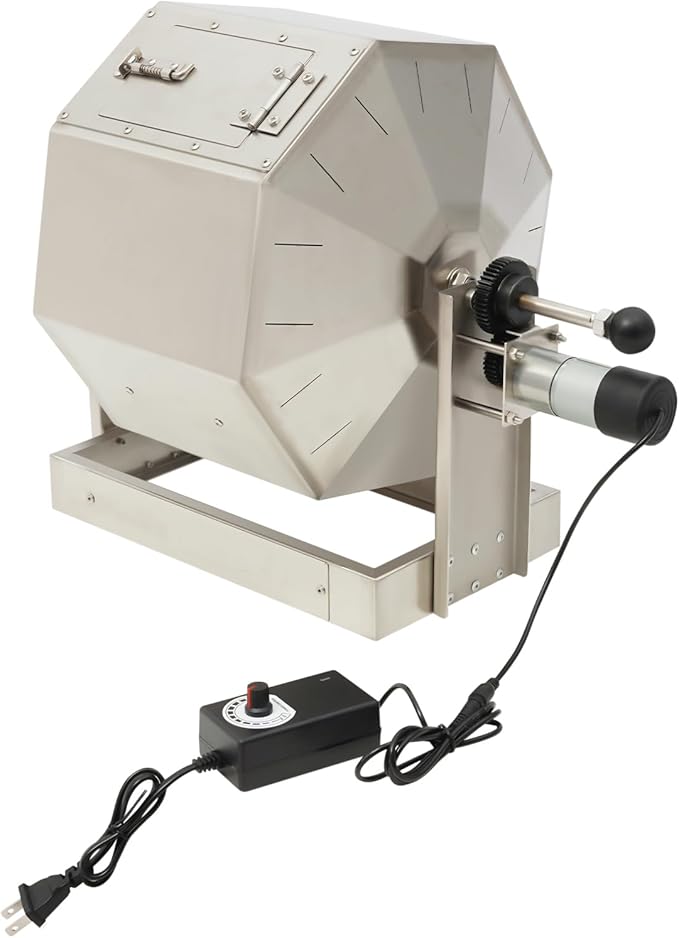 Coffee Bean Roaster,14.5L Commercial Gas Burner Drum Typ Coffee Bean Baker Baking Machine Roaster Machine,Automatic Rotary,Stainless Steel