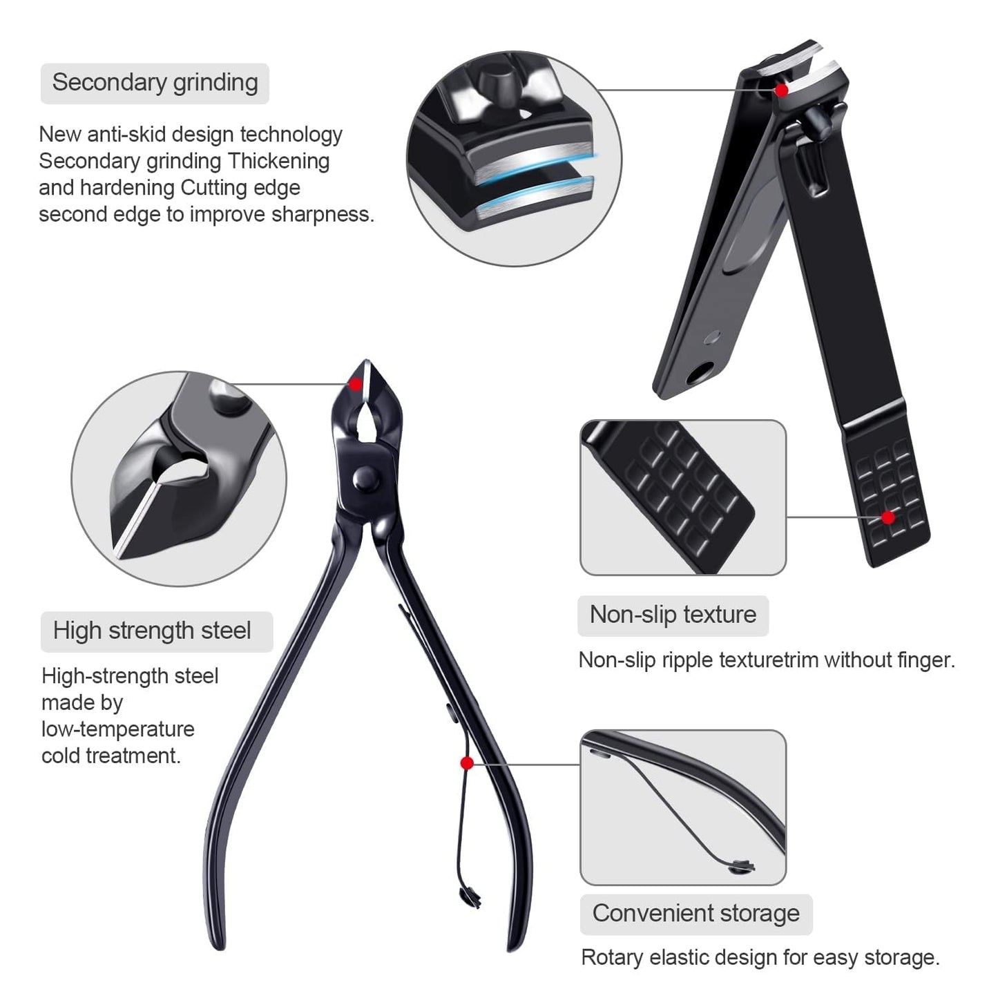 Manicure Set Pedicure Kit Womens Nail Clippers Set 32 in 1 Professional Grooming Care Tools Nail Kit Including Facial, Fingernails and Toenails Care with Travel Case Men Women