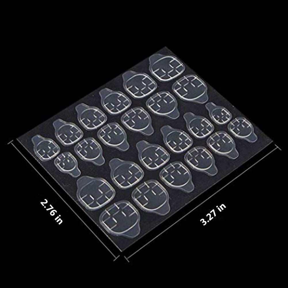 Ivtor 30 Sheets Waterproof Breathable Jelly Double Sided Adhesive Tabs Nail Glue Sticker False Nail Tips…
