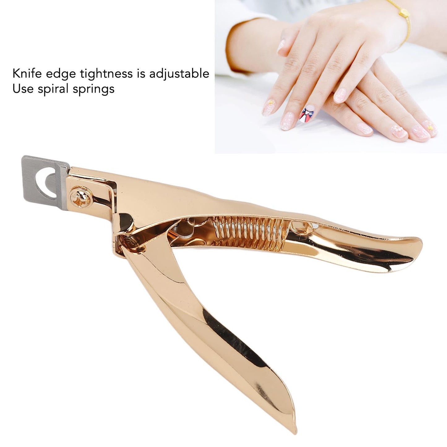 Nail Tip Cutter, U Shape Design, Stainless Steel Nail Scissors for Fake Nail Trimming, Extension Nail Shaping, French Nail DIY, Portable Groomer for Beauty Salon and Home Use.