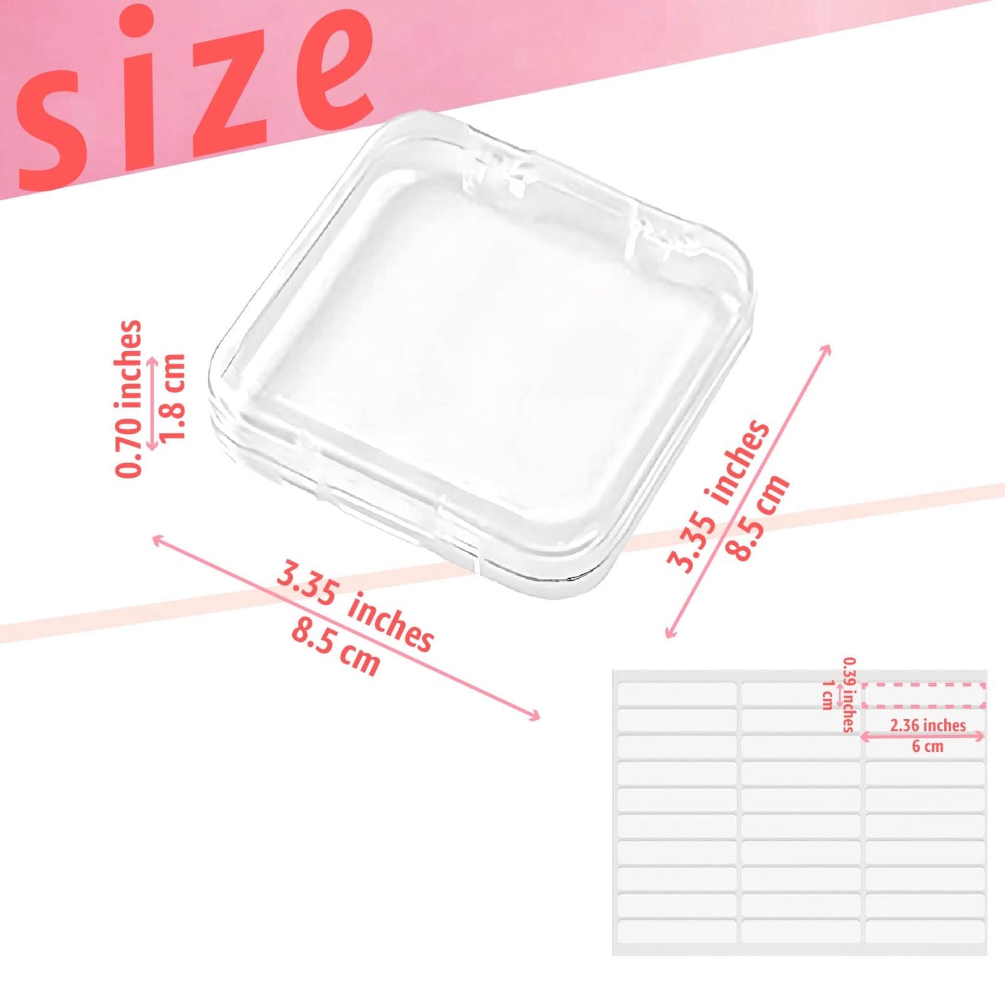 XNXA Clear Press On Nail Storage Containers 12-Pack Stackable Cases, Press Ons Nail Packaging Organizer Case, Acrylic Tips and Fake Nails Display Box for Travel and Salon Use (Clear 02)