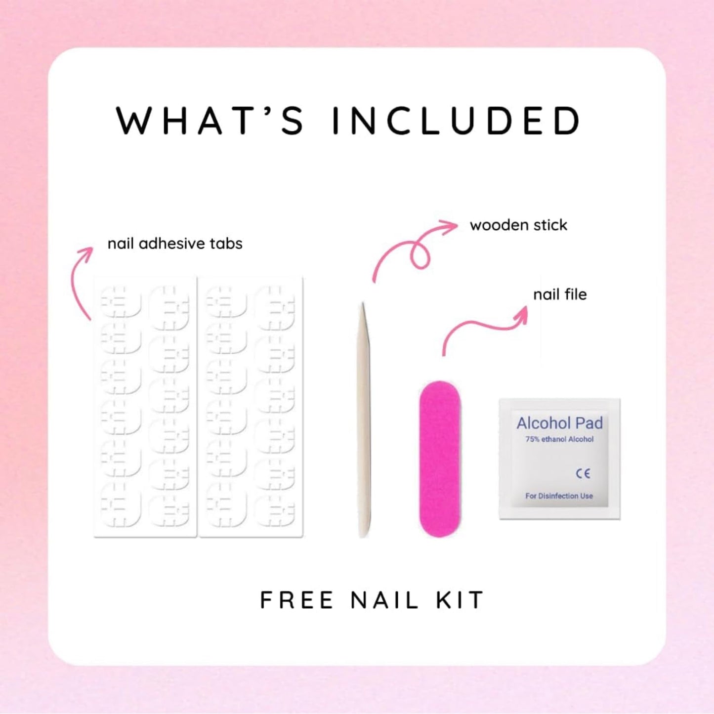 100% Hand-painted Cute Blush Nail Heart Square Medium Length Y2K Korean Japanese Douyin Inspired 3D Gemstones Durable Reusable Gel Acrylic Press-on Nails 10 pc set (S)