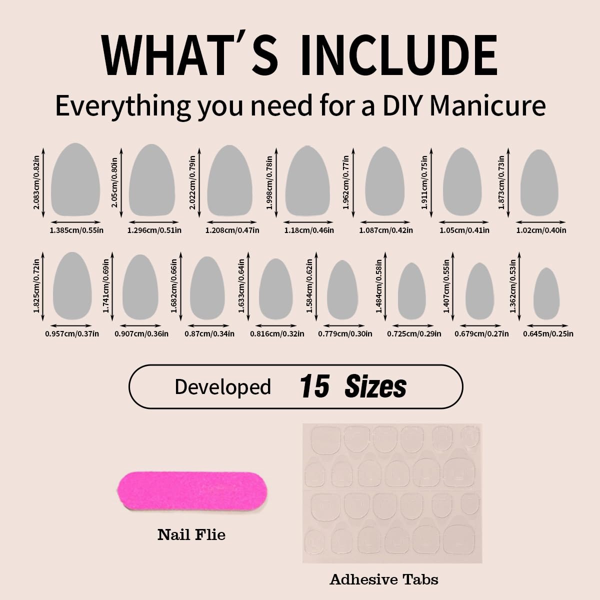 30PCS Almond Press On Nails with Gold Edge, Short Full Cover Fake Nails with Adhesive Tabs, Reusable Press On Nails for Women & Girls, Valentine’s Day Gift