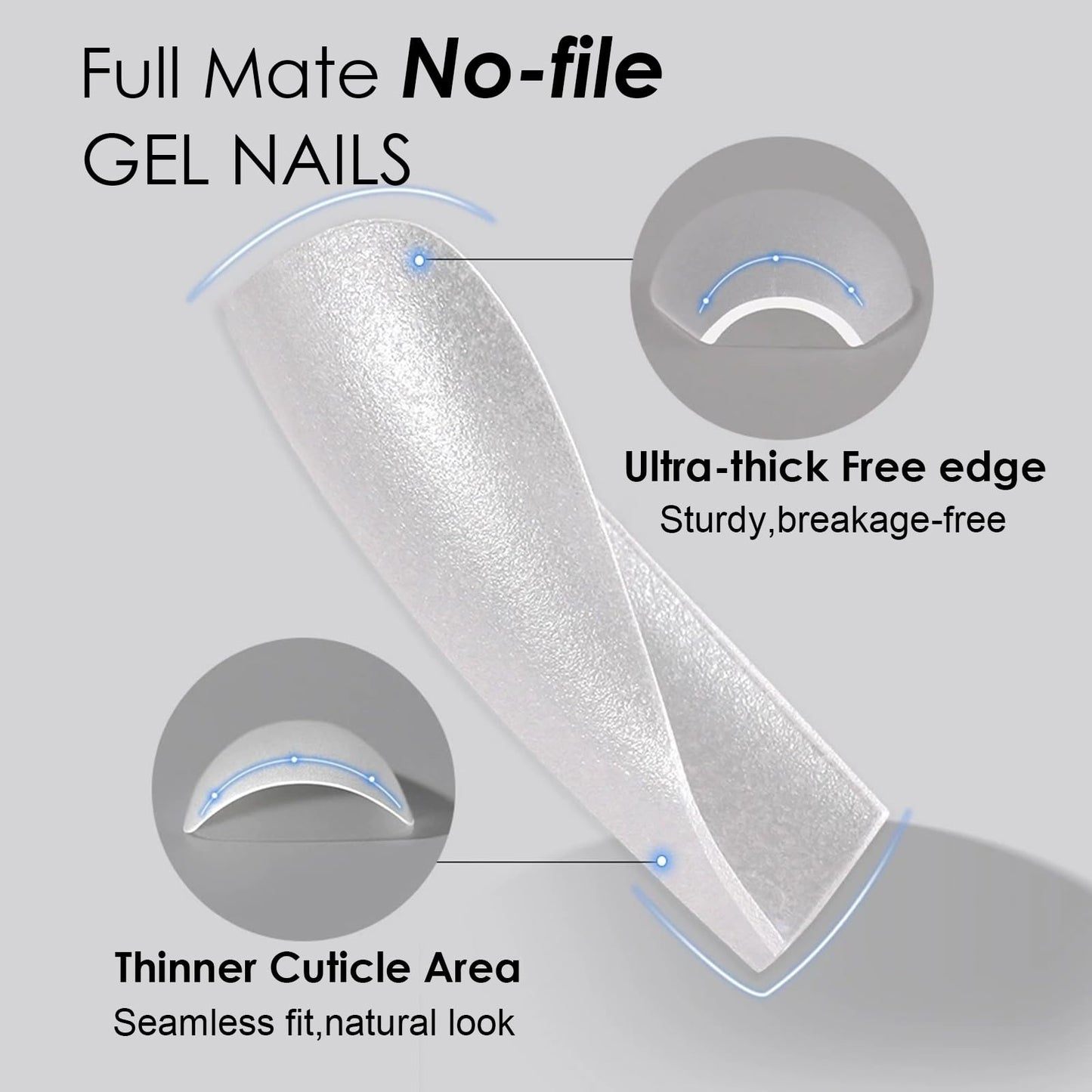 SINOKAME Extra Extra Short Coffin Nail Tips, No File Matte XXS Coffin Soft Gel Fake Nails Full Cover, Petite Nails for Small Regular Nail Beds,Clear Fake Acrylic Nails for Extension,15 Sizes 360Pcs