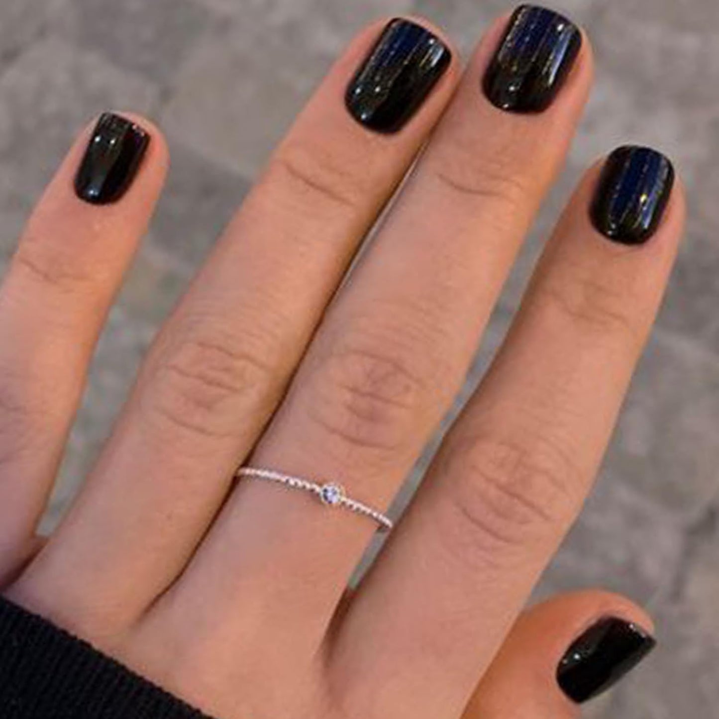 GLAMERMAID Extra Short Press on Nails - Pure Black Fake Nails Short Squoval, Pure White Fake Nails Short Squoval, Natural Round Square Glue on Nails Glossy Gel，Reusable Stick on Full Cover Oval Nail