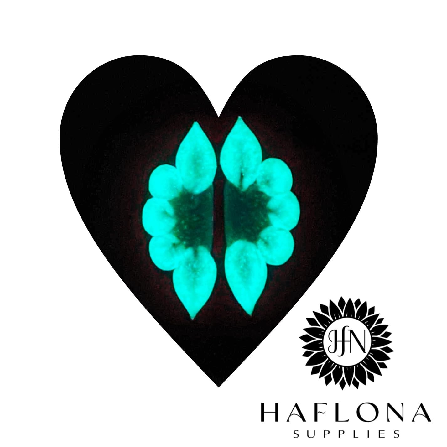 Set 12Pcs 3D Flowers Nails Charms Glow in The Dark Handmade by Acrylic Powder Design For Long Nail L,XL,XXL Flower Nail Art Floral Salon Decor Women Girls (White No Gems Glow in Dark-12Pcs)