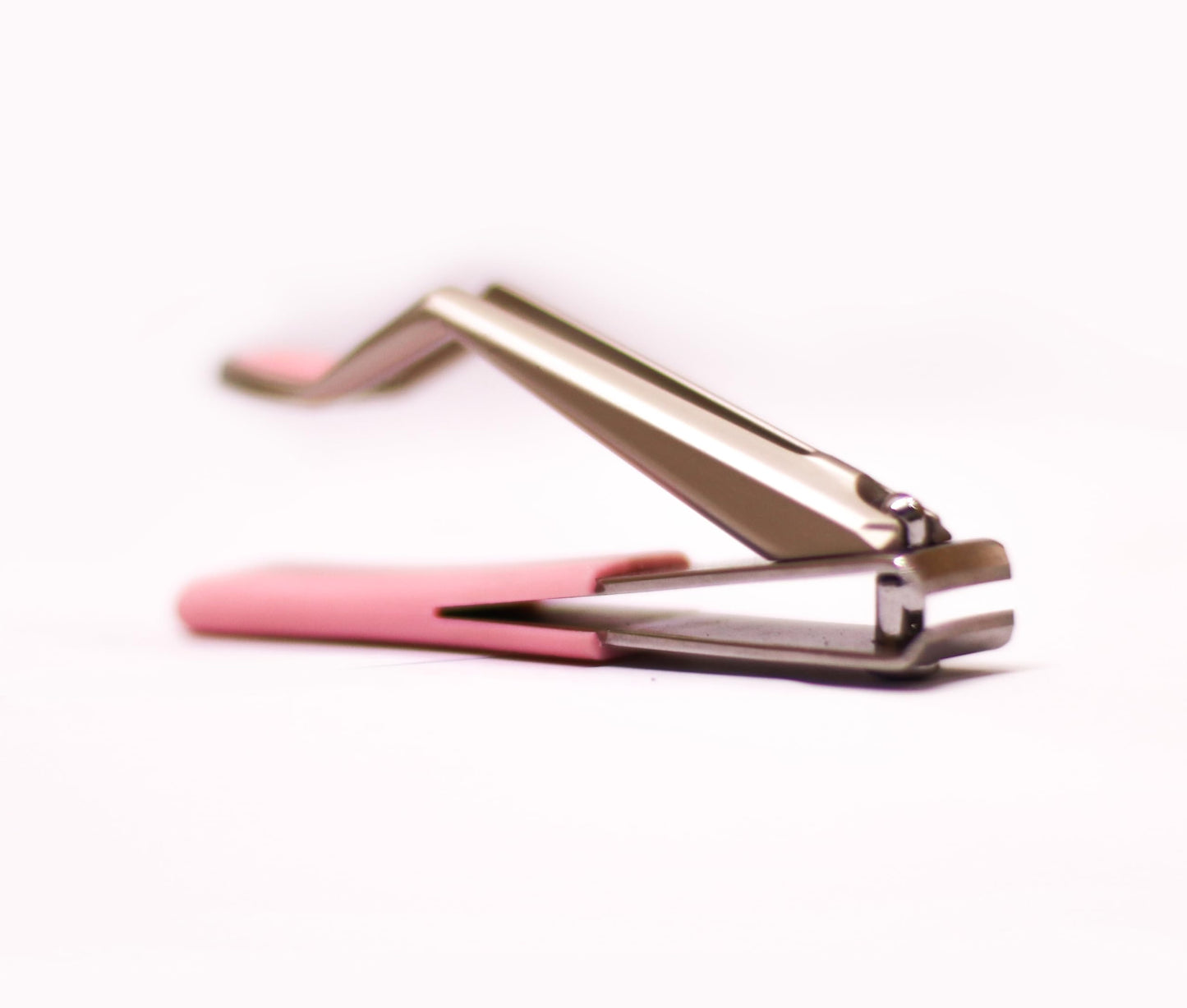 HANDCLASP Nail Clippers, Stylish, Comfortable for Seniors, Fingernails, Premium Stainless Steel, Curved Edge, Wide Jaw, Ergonomic, Thumb Rest, Comfort Cuts, Women, Men, Teens, Special Needs, (Pink)