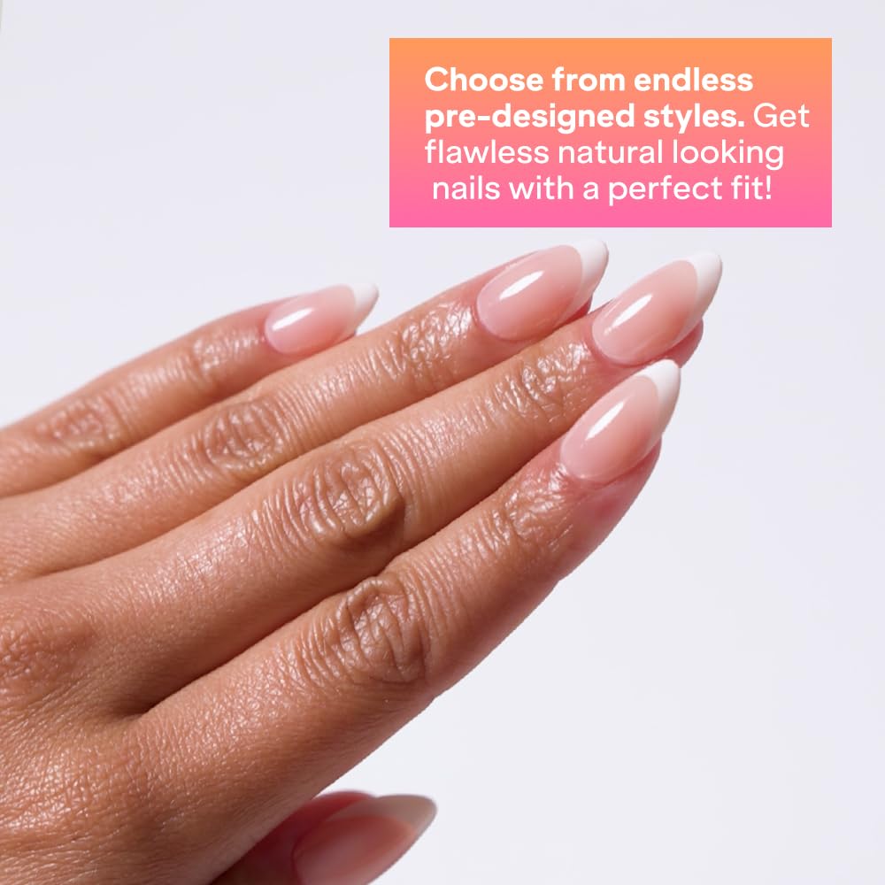 YN Young Nails Press On Nails - Glue On Fake Nails for Women,Medium Oval Shape, Includes Nail Glue, File, Tabs, Quick and Easy Application (Prism Glow)