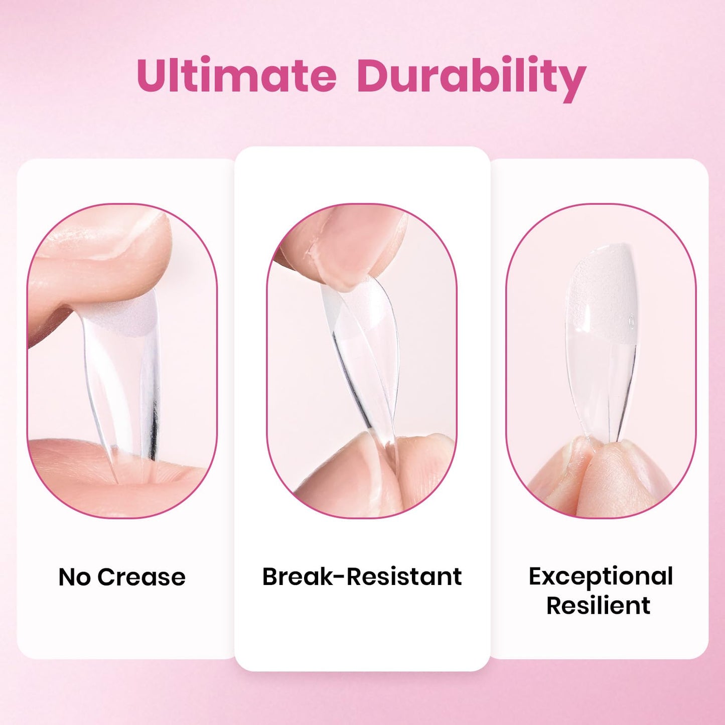 Beetles Gel Nail Tips Flat-X - Almond Square Short, 320pcs 16 Sizes, Pre-Etched Half Matte Full Cover Soft Acrylic False Nail Tips Easy DIY Press on Nail Extension Salon for Flat & Natural Nail Beds