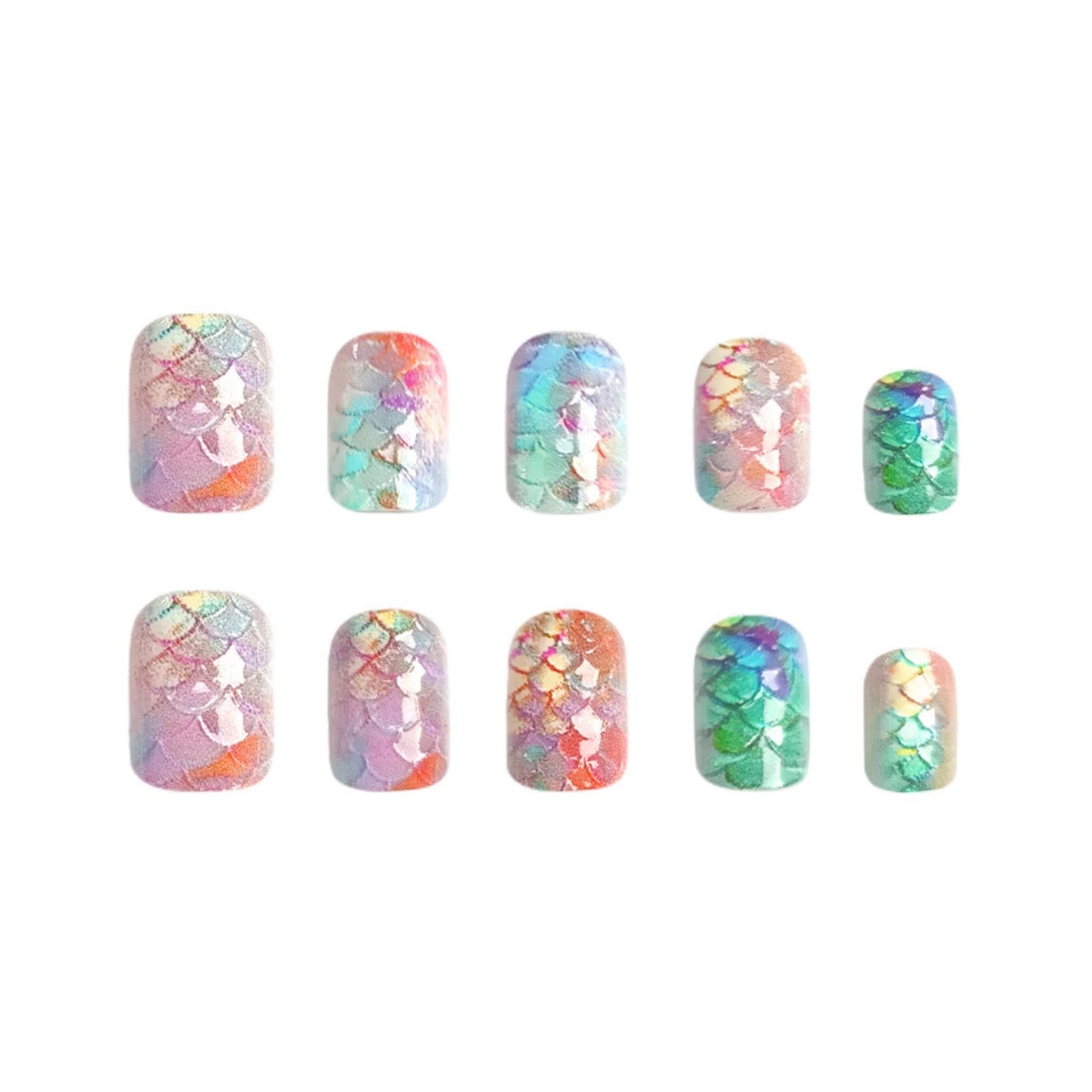 Short Press on Nails Square Fake Nails Pink Acrylic Nail Press Ons Seeneey Sparkly Ombre Stick on Nail for Women 24pcs