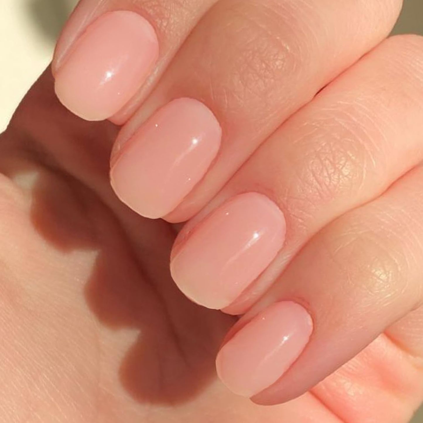 GLAMERMAID Press On Nails Extra Short Square, Jelly Soft Gel Fake Nails Round Squoval, Natural Nude Pink False Nails Tip, Nude Pink Press on Nails Medium Almond, Natural Jelly Gel Nails Pure Stiletto