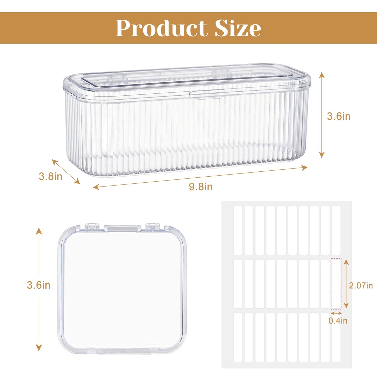 Press On Nail Organizer 14 PCS Clear Press On Nail Storage Boxes and 1 Big Storage box with 60 Pcs Adhesive Double Sided Tape,Press On Nail Packaging for Fake Nail Storage Nail Display Nail Salon.