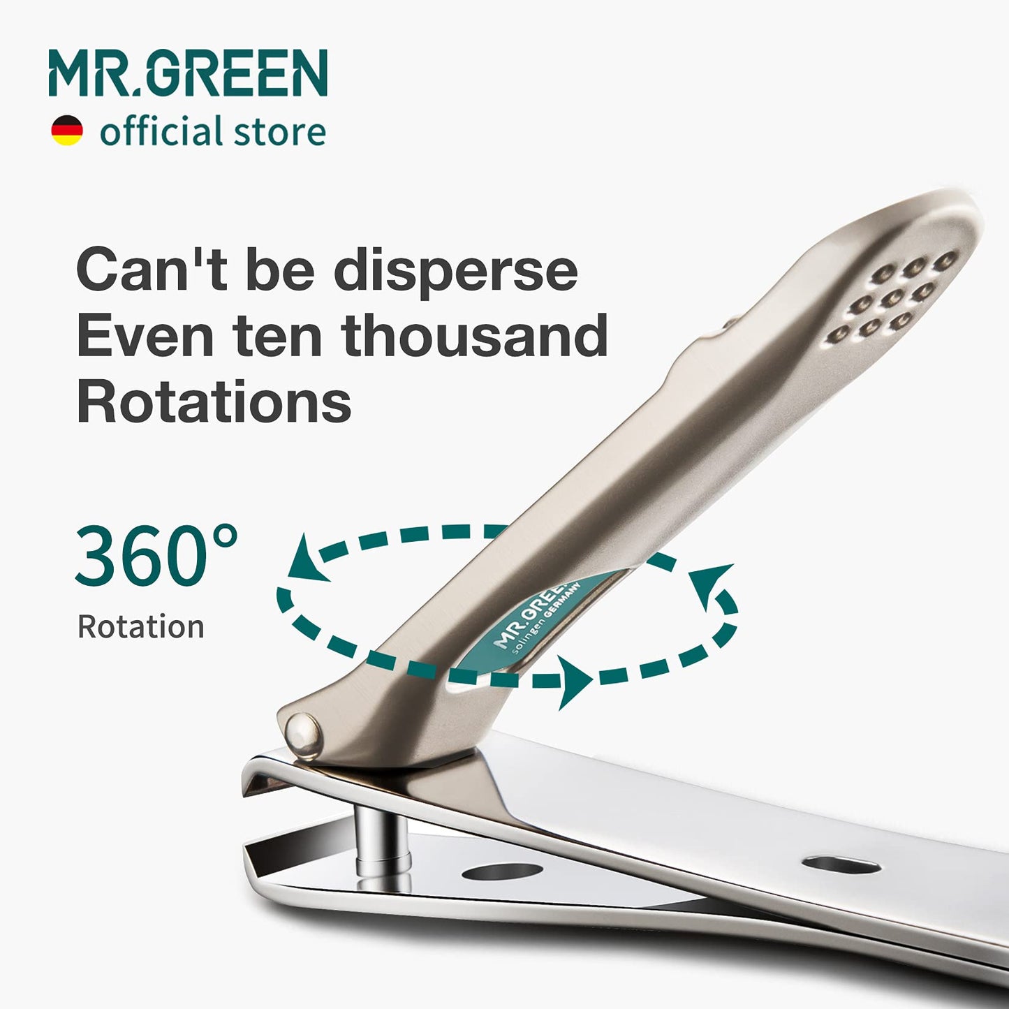 MR.GREEN Nail Clippers Curved Blades Fingernail Cut Nippers Manicure Scissors Stainless Steel Pedicure Tools (Large)