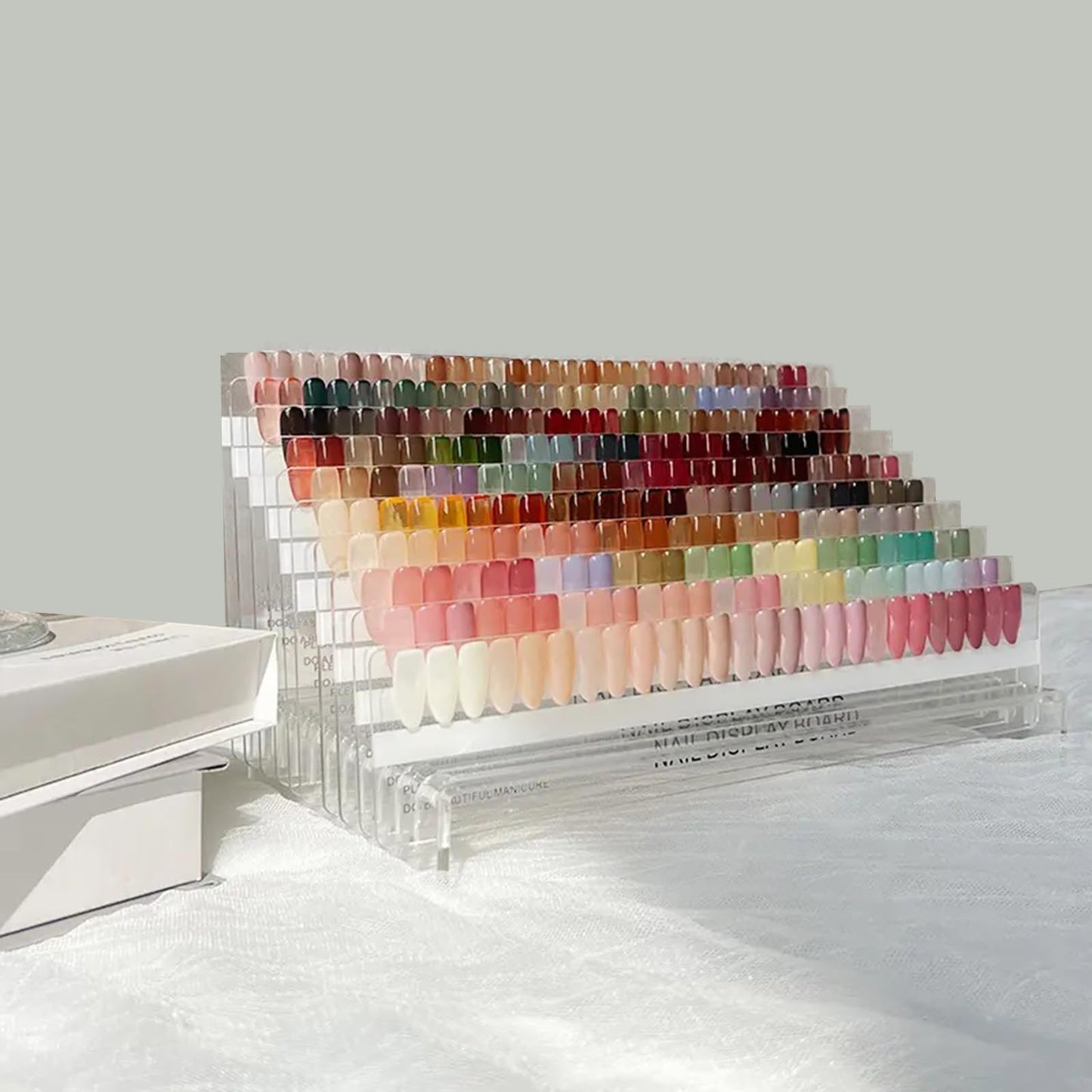 Acycoin2A 240 Color 10 Layers Nail Art Color Board Acrylic Gel Nail Polish Color Display Shelf Nail Plate Exhibition Color Test Card