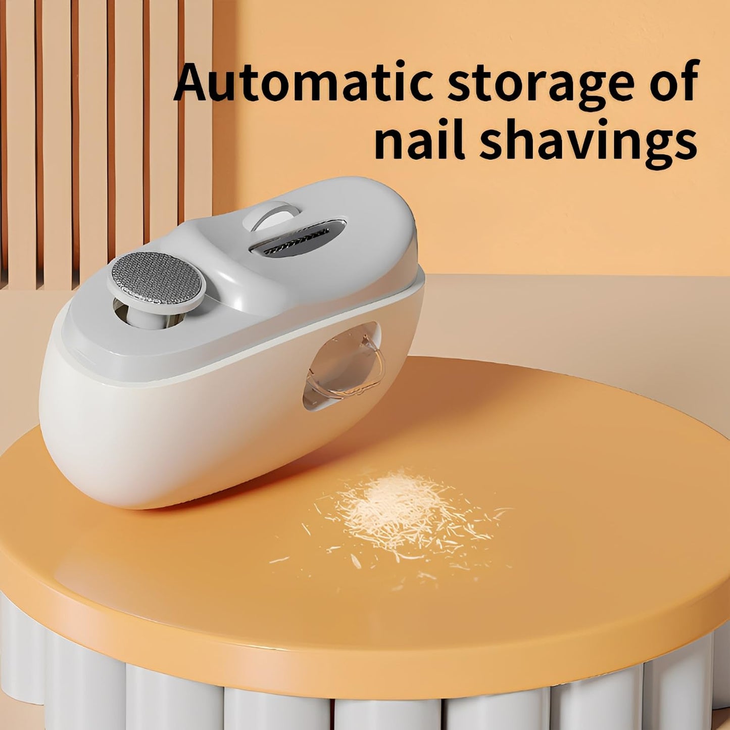 3-in-1 Automatic Electric Nail Clippers with Display, LED Light & Storage Toenail Clippers, Polishing Smart Electric Nail Trimmer, 3 Speeds Nail Cutter for Seniors, Men, Adults White
