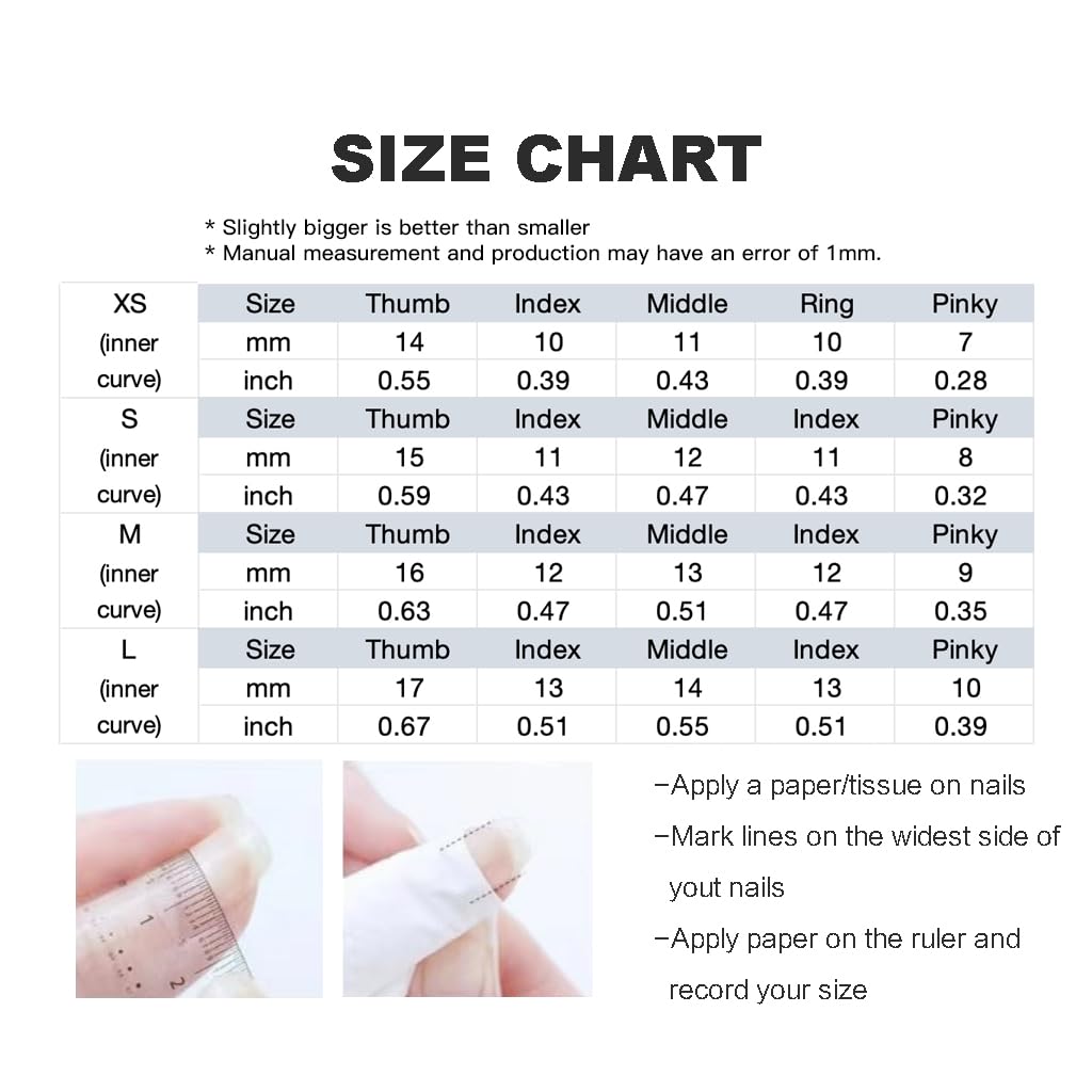 [GLORS] Purely Handmade Press On Nails | AI Cyberpunk Style Wearable Fake False Nails | Salon Quality with Metallic Short Nail Art in Short Square 10 pieces(XS,SS)