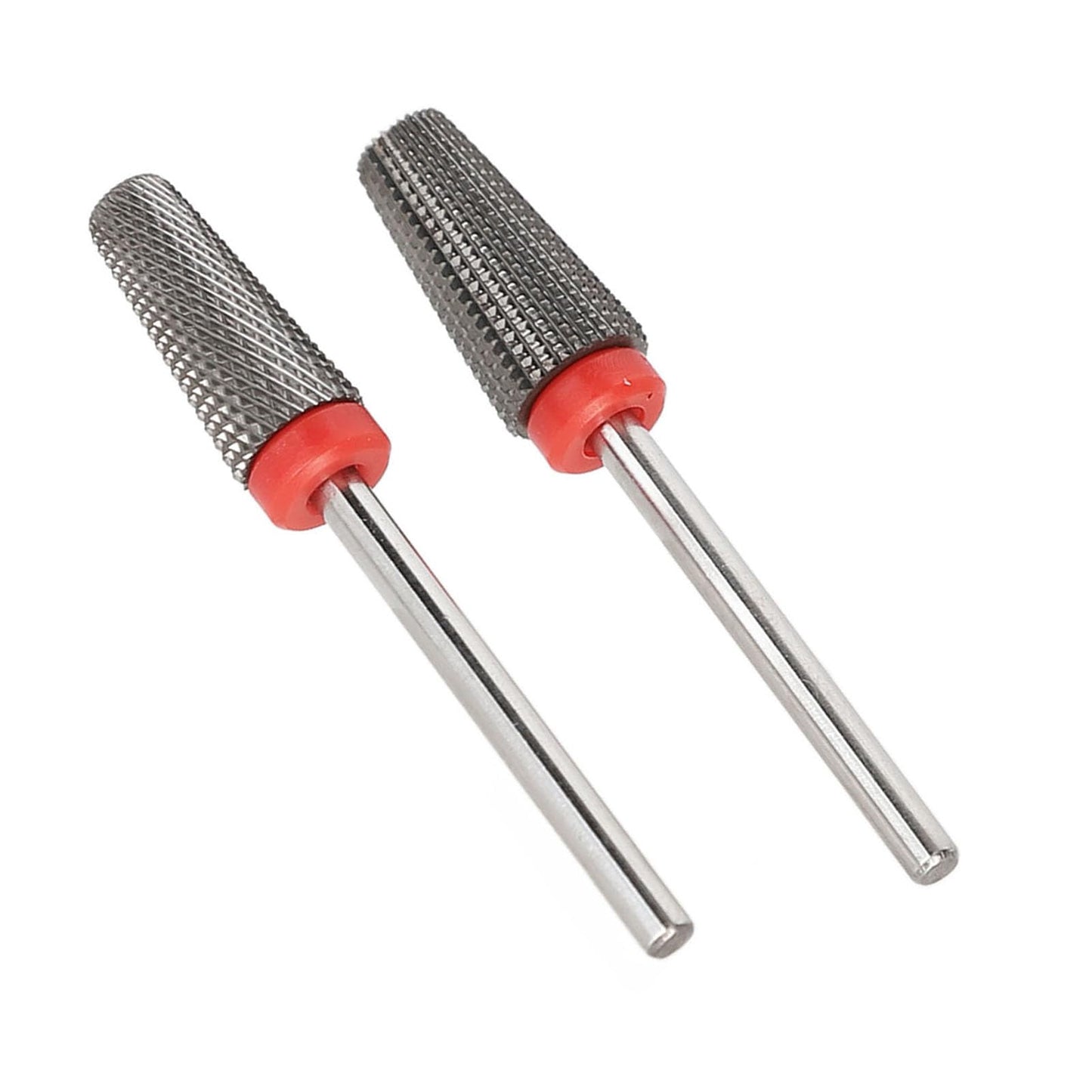 2pcs Tapered Tungsten Steel 5 in 1 Nail Art Drill Bits, Two Way Rotate Nail Polishing Fast Remove Acrylic Nail File 3/32 Cuticle Grinding Heads for Salon Use