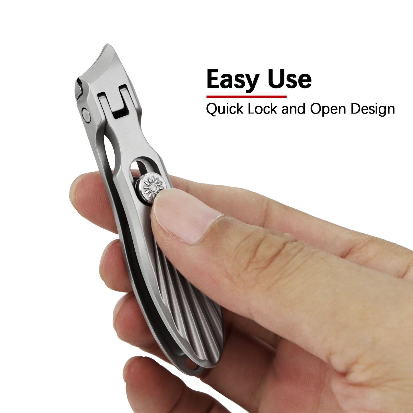 VOGARB Curved and Slanted Nail Clippers Set for Men, Toe Nail Clippers for Seniors Thick Toenails, Large Wide Jaw Opening Sharp Nail Cutter with Catcher Heavy Duty for Adult Women