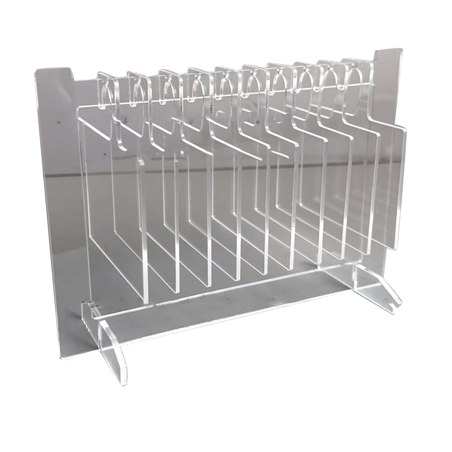 Hapivida Nail Art Display, Acrylic Hanging Transparent Nail Hanger Display Board Nail Sample Organizer Stand with 10pcs Hanger