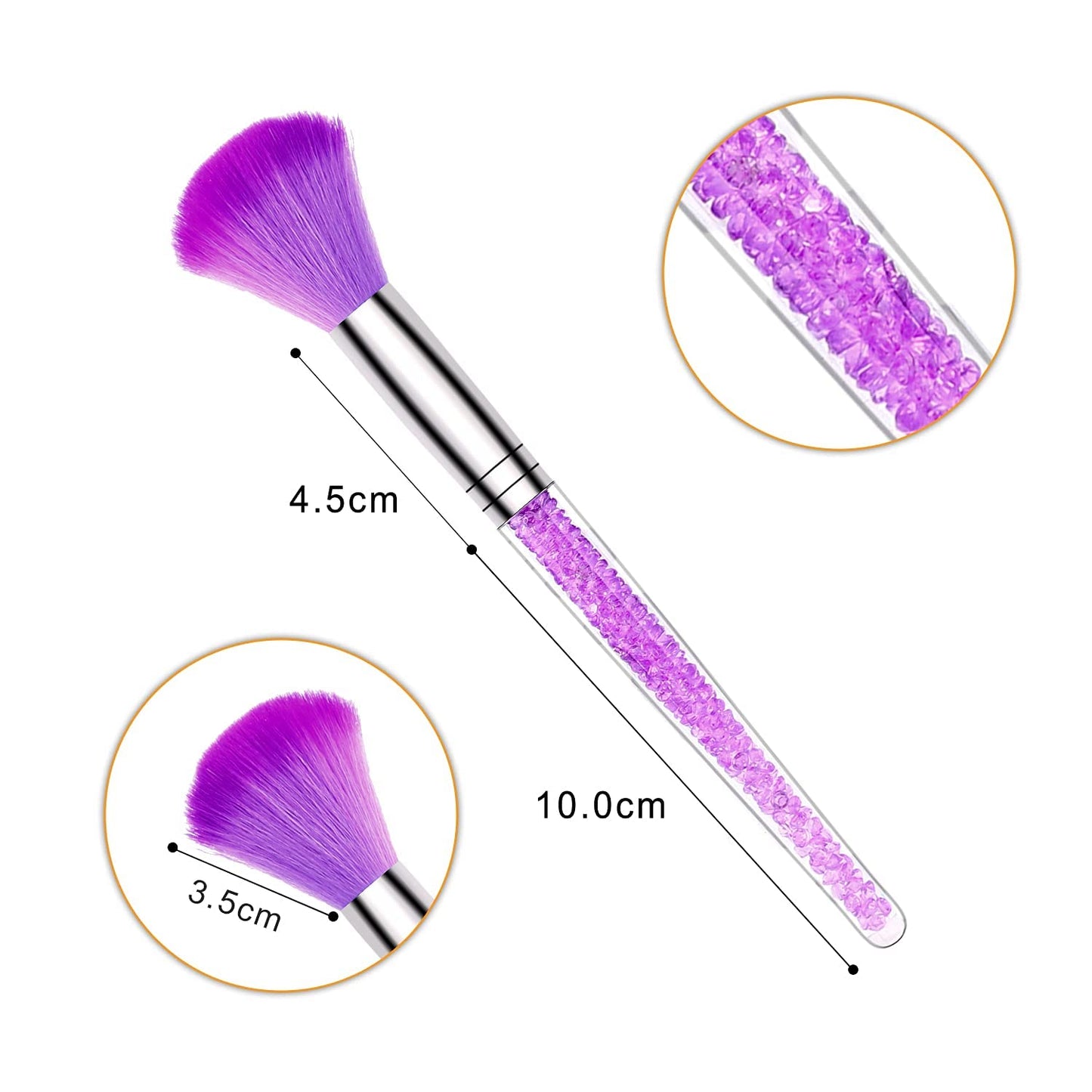 28Pcs Purple Nail Art Brush Set, Acrylic Nail Brushes, Gel Nail Brush, Nail Dotting & Liner Tool, Nail Dust Brush, Professional Manicure Tool Kit for Acrylic Powder Application, Sculpting & Cleaning