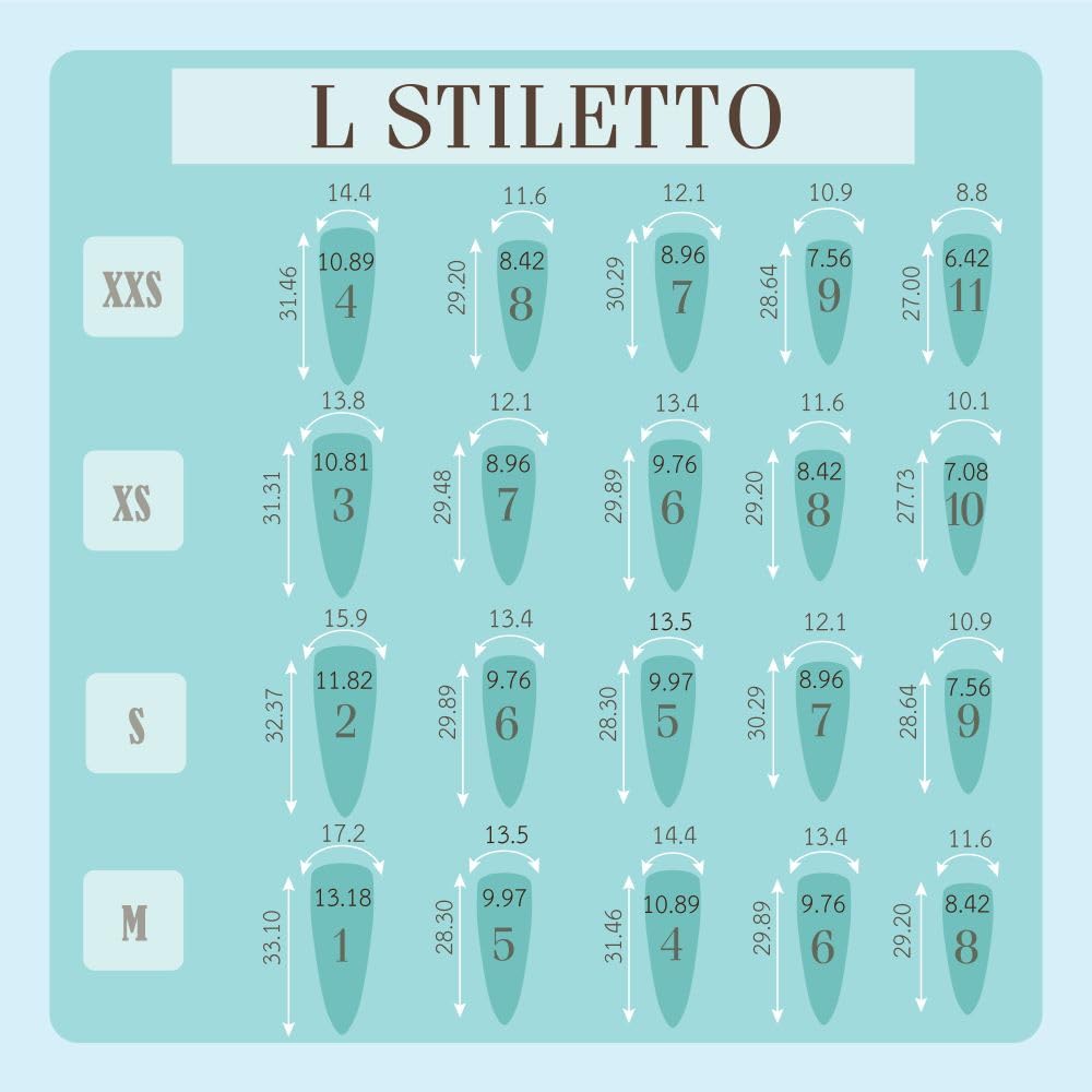 Azilaz Winter Snowflake Press On Nails, White and Blue Ombre Medium Stiletto Shape, 10-Piece Handmade,(Extra Small)